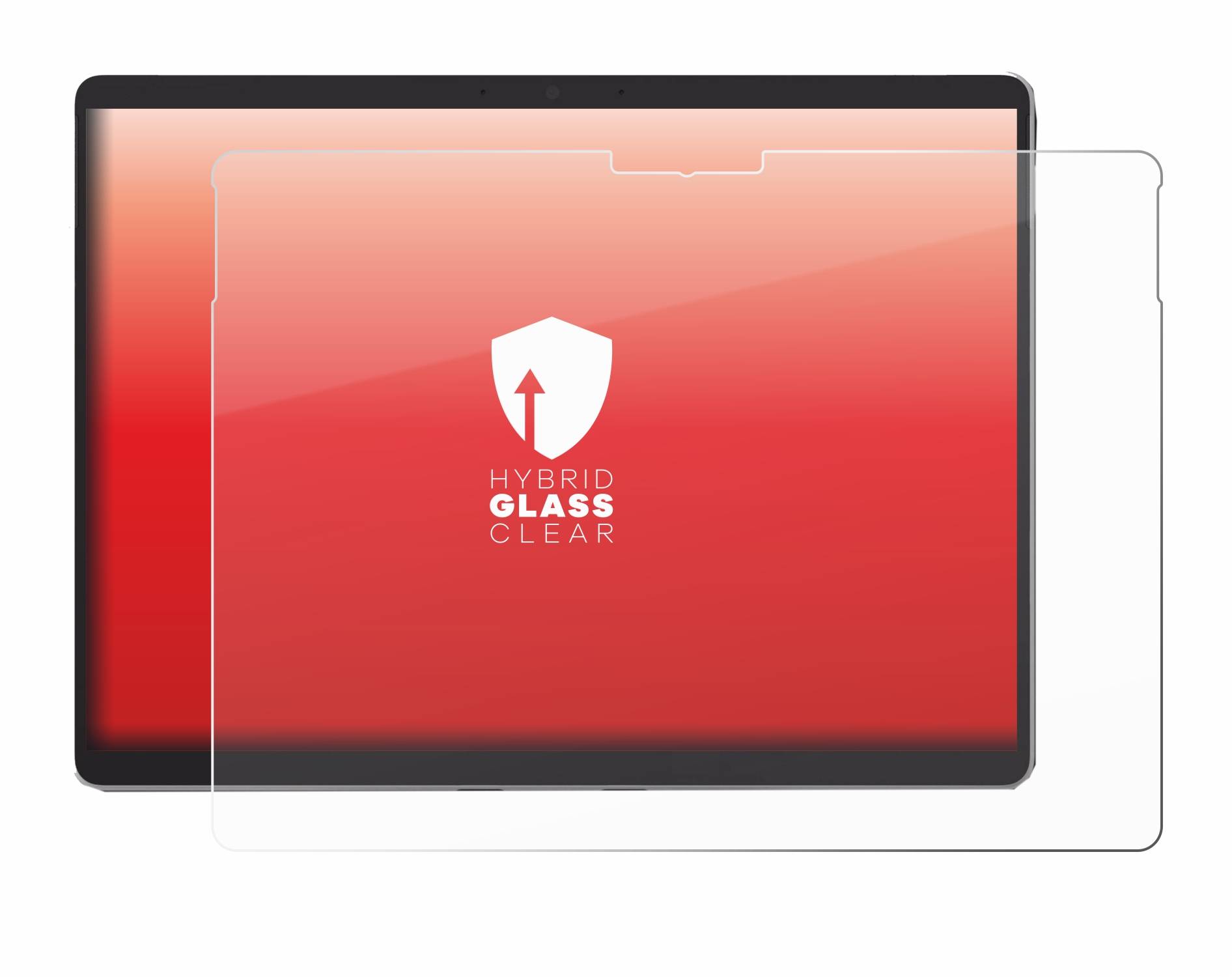 upscreen Flexible Schutz Glas Folie für Microsoft Surface Pro 8 (2021) Schutzglas 9H Hybridglas Klar
