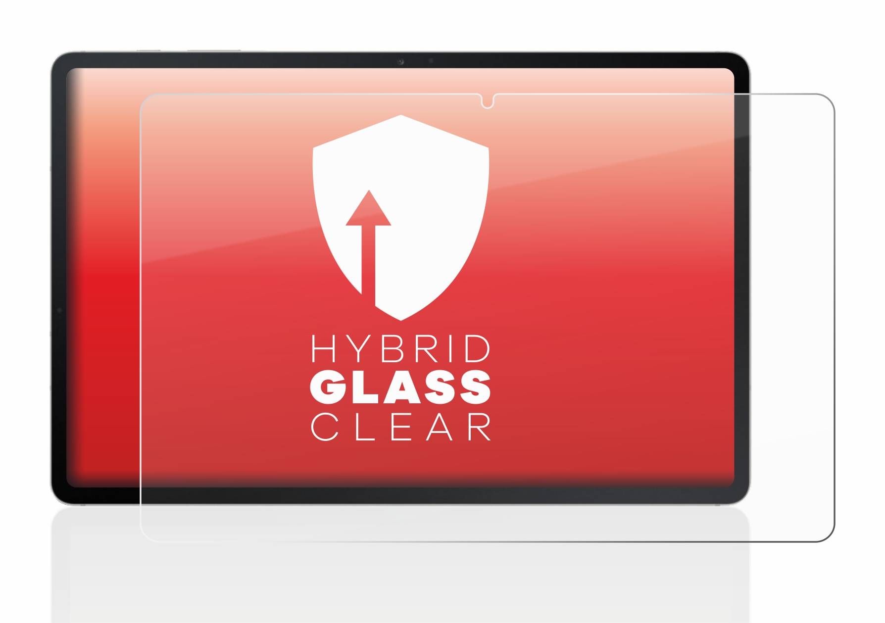 upscreen Flexible Schutz Glas Folie für Samsung Galaxy Tab S7 FE (im Querformat) Schutzglas 9H Hybridglas Klar