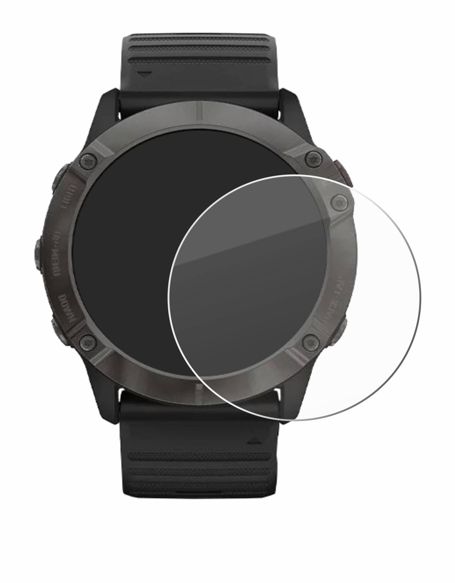 Savvies Schutzglas für Garmin Fenix 6X Pro Echtglas 9H-Härte klar
