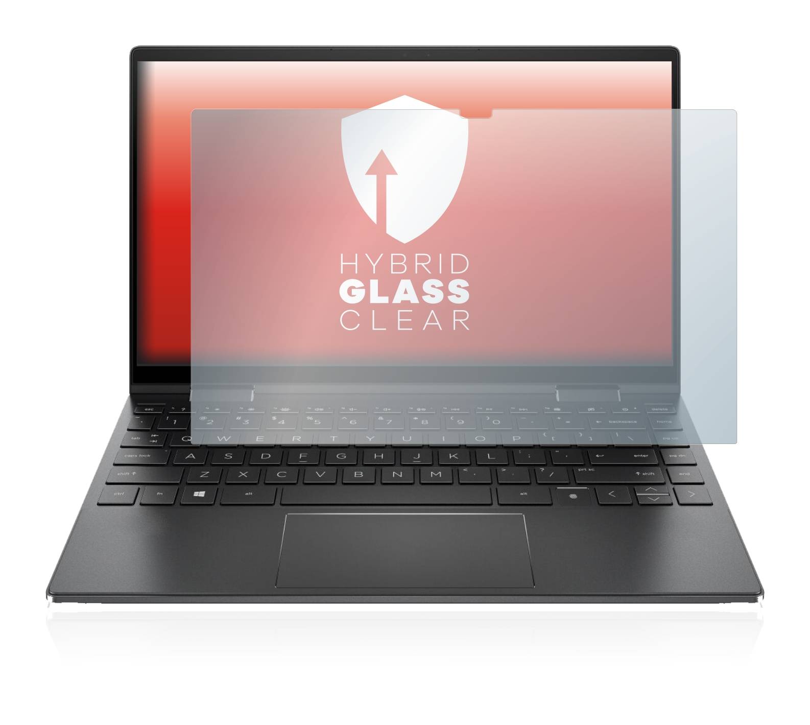 upscreen Hybrid Glass Clear Premium Schutzglas Folie für HP Envy X360
