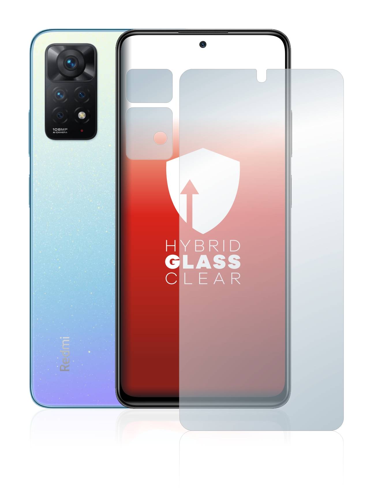 upscreen Flexible Schutz Glas Folie für Xiaomi Redmi Note 11 Pro (Display+Kamera) Schutzglas 9H Hybridglas Klar