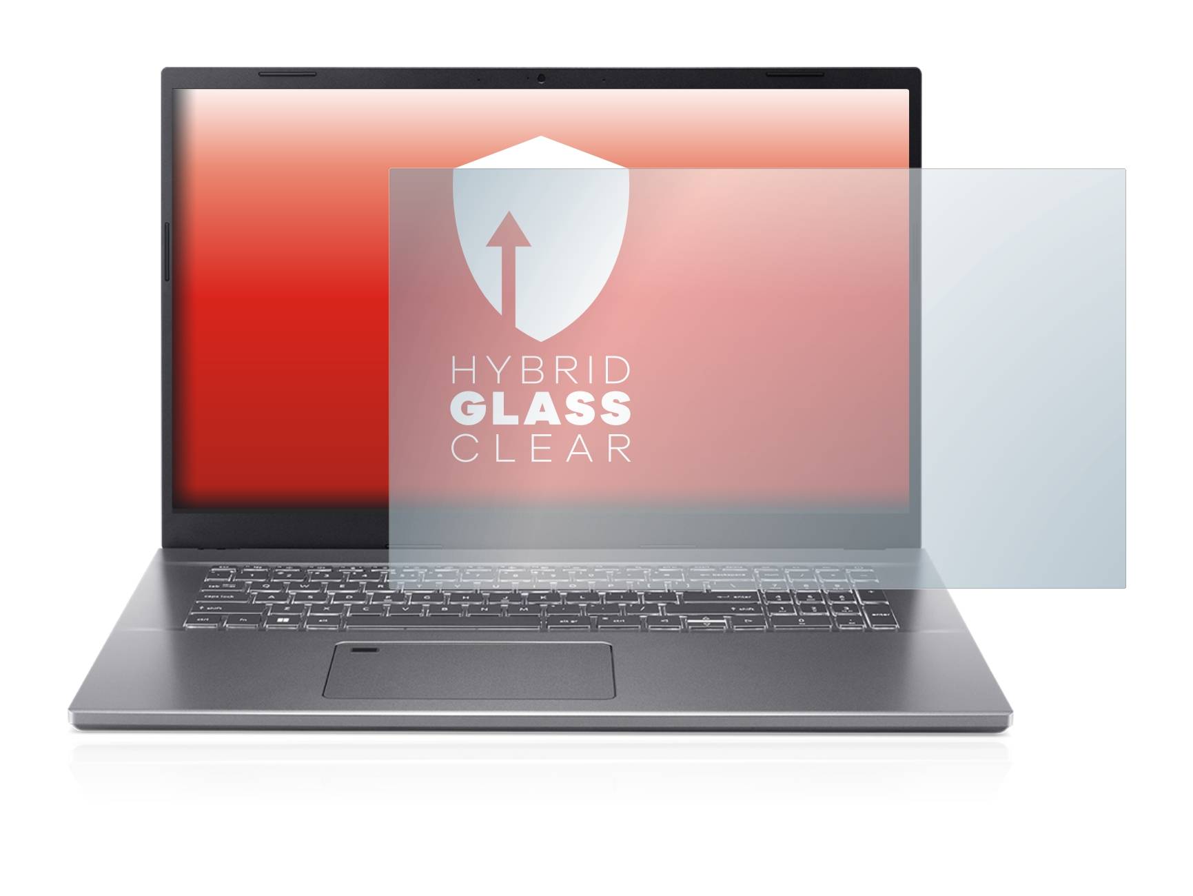 upscreen Hybrid Glass Clear Premium Schutzglas Folie für Acer Aspire 5