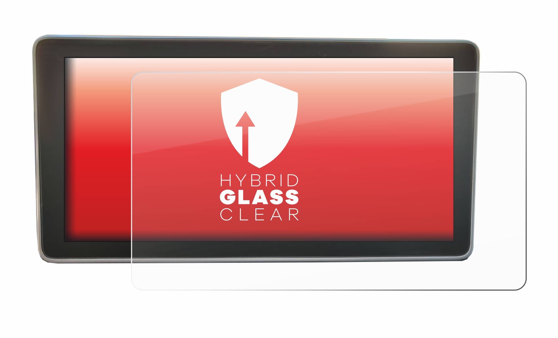 upscreen Hybrid Glass Clear Premium Schutzglas Folie für Audi A4 B9 2017 MMI Plus