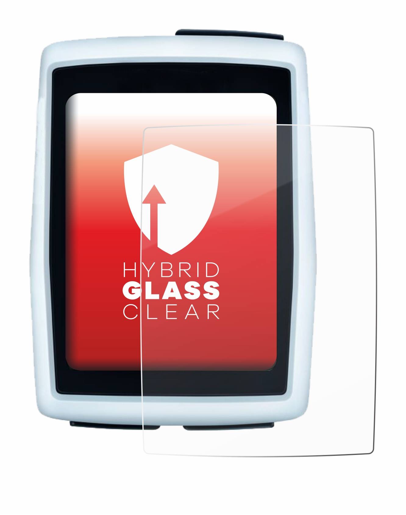 upscreen Hybrid Glass Clear Premium Schutzglas Folie für Sigma BC 12.0