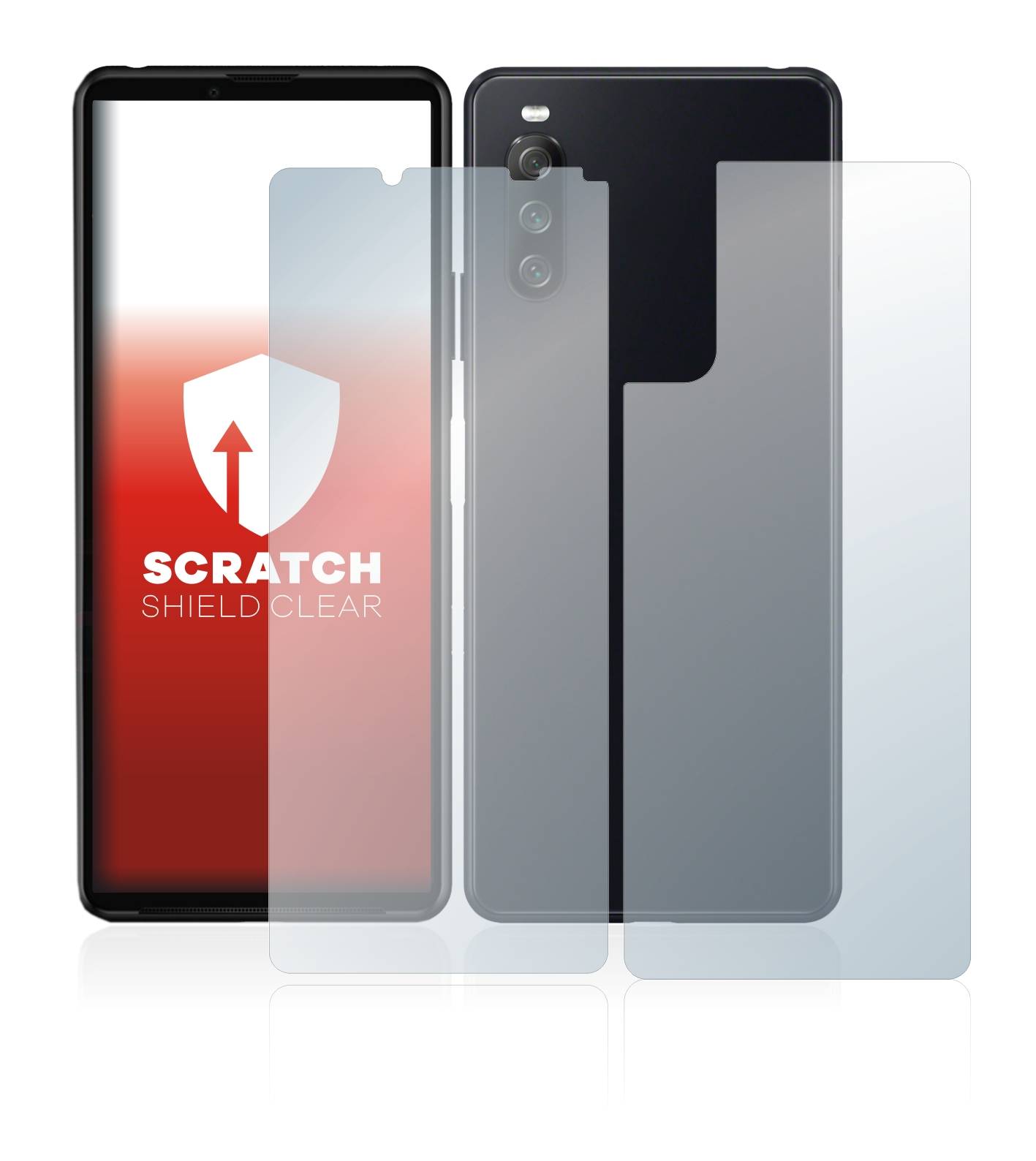 upscreen Schutzfolie für Sony Xperia 10 III (Display+Rückseite) Kratzschutz Anti-Fingerprint Klar