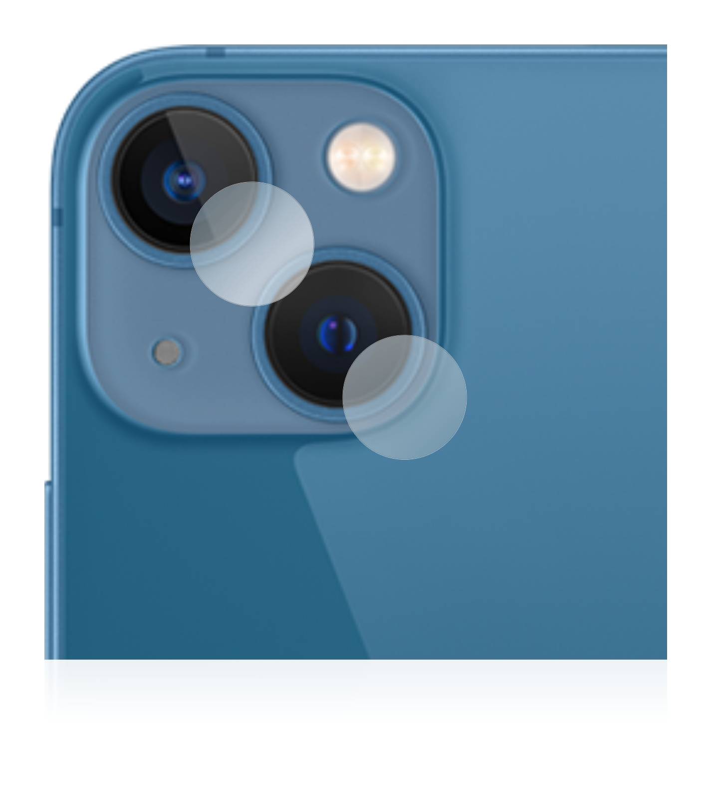 upscreen Flexible Schutz Glas Folie für Apple iPhone 13 mini (NUR Kameraschutz) Schutzglas 9H Hybridglas Klar