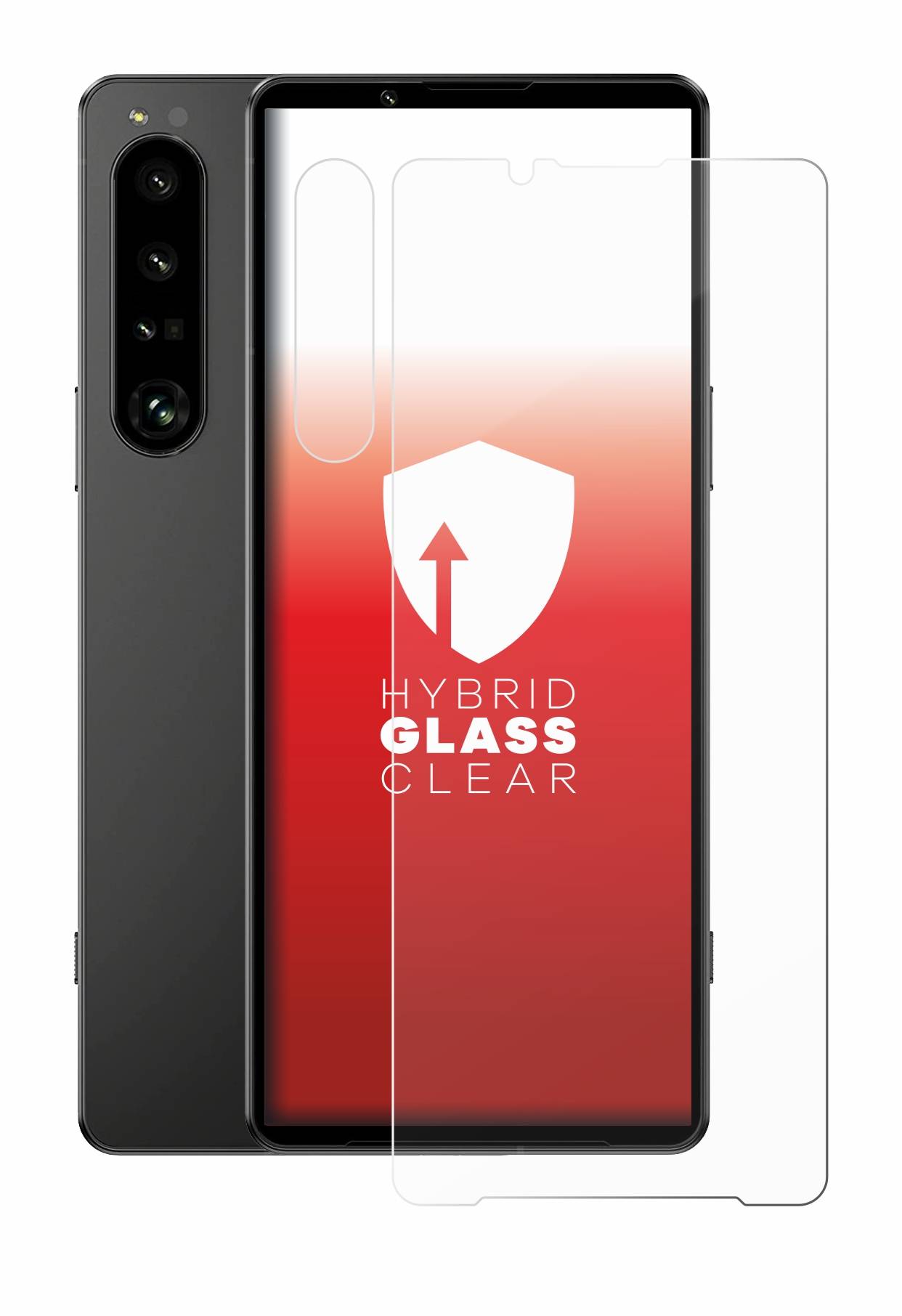 upscreen Flexible Schutz Glas Folie für Sony Xperia 1 IV (Display+Kamera) Schutzglas 9H Hybridglas Klar
