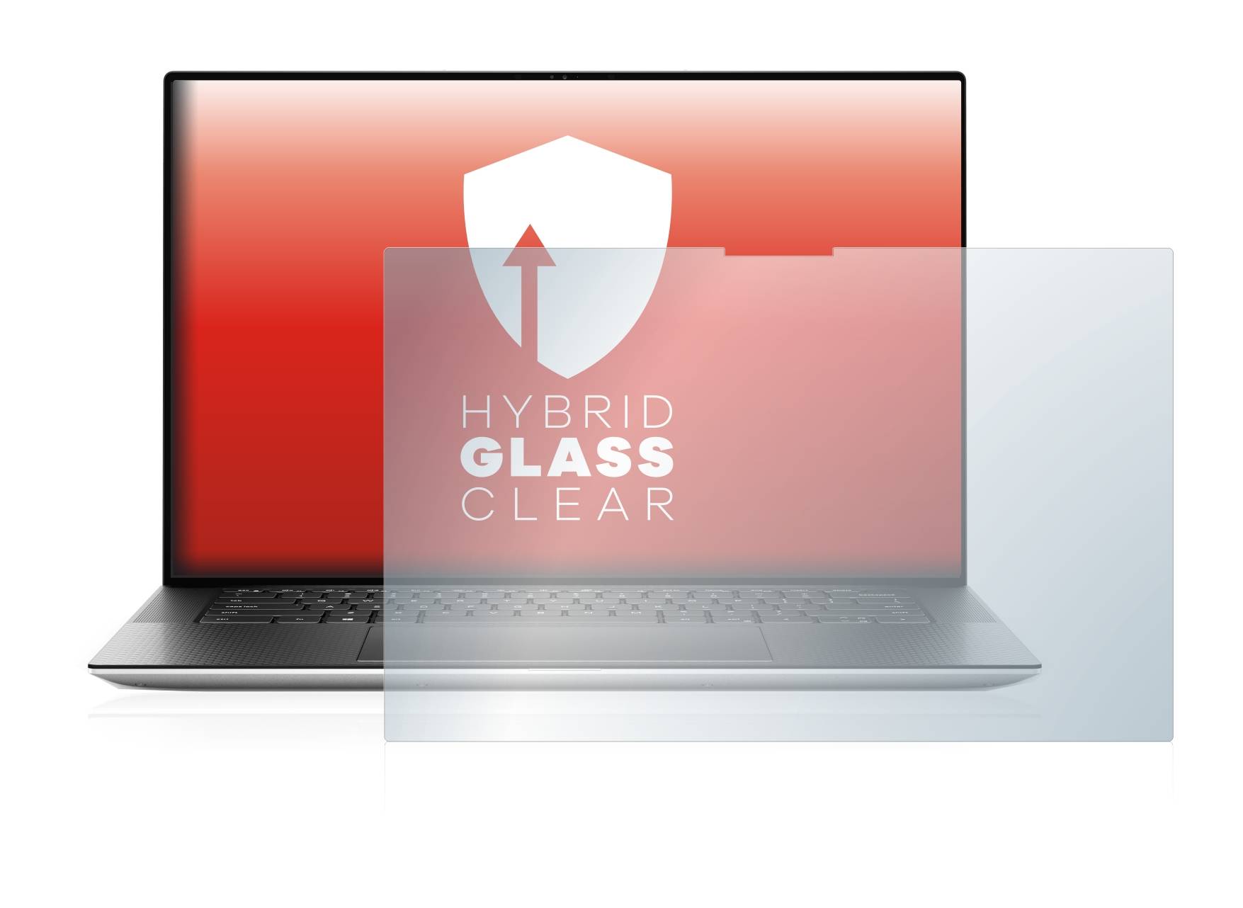 upscreen Hybrid Glass Clear Premium Schutzglas Folie für Dell XPS 15 9510
