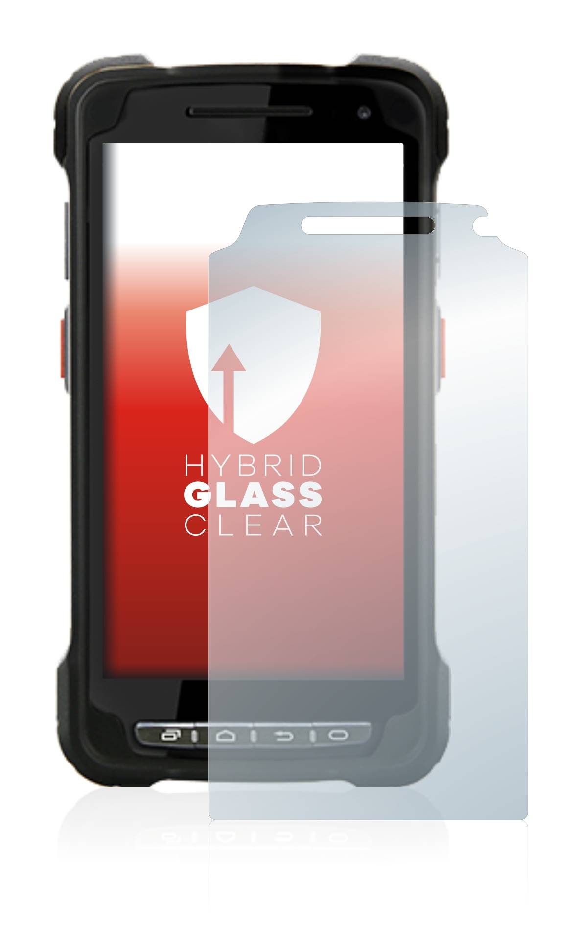 upscreen Hybrid Glass Clear Premium Schutzglas Folie für Point Mobile