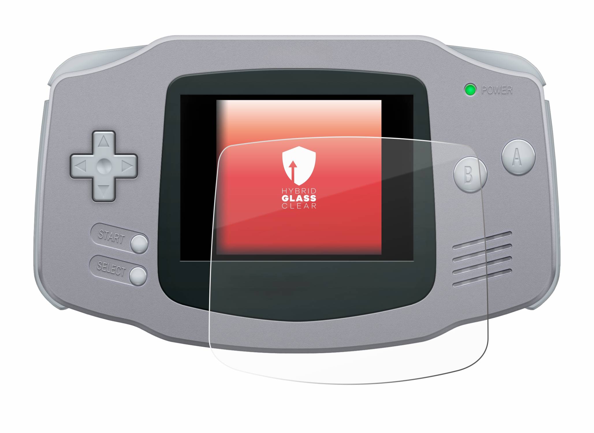 upscreen Flexible Schutz Glas Folie für Nintendo Gameboy Advance GBA Schutzglas 9H Hybridglas Klar