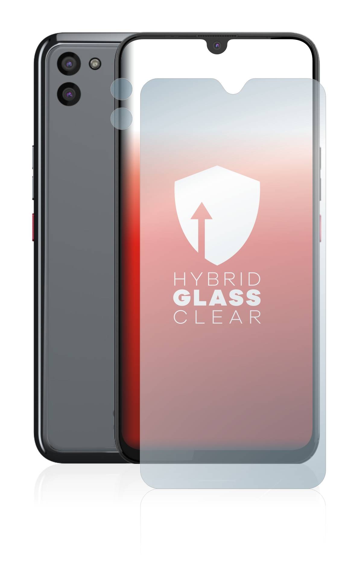 upscreen Flexible Schutz Glas Folie für Gigaset GS5 (Display+Kamera) Schutzglas 9H Hybridglas Klar