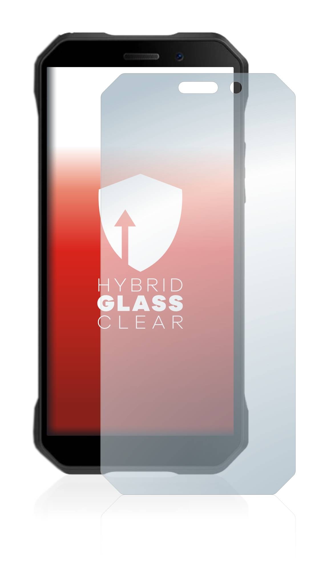 upscreen Flexible Panzerglasfolie für Doggee S61 Schutzglas 9H Hybridglas Klar