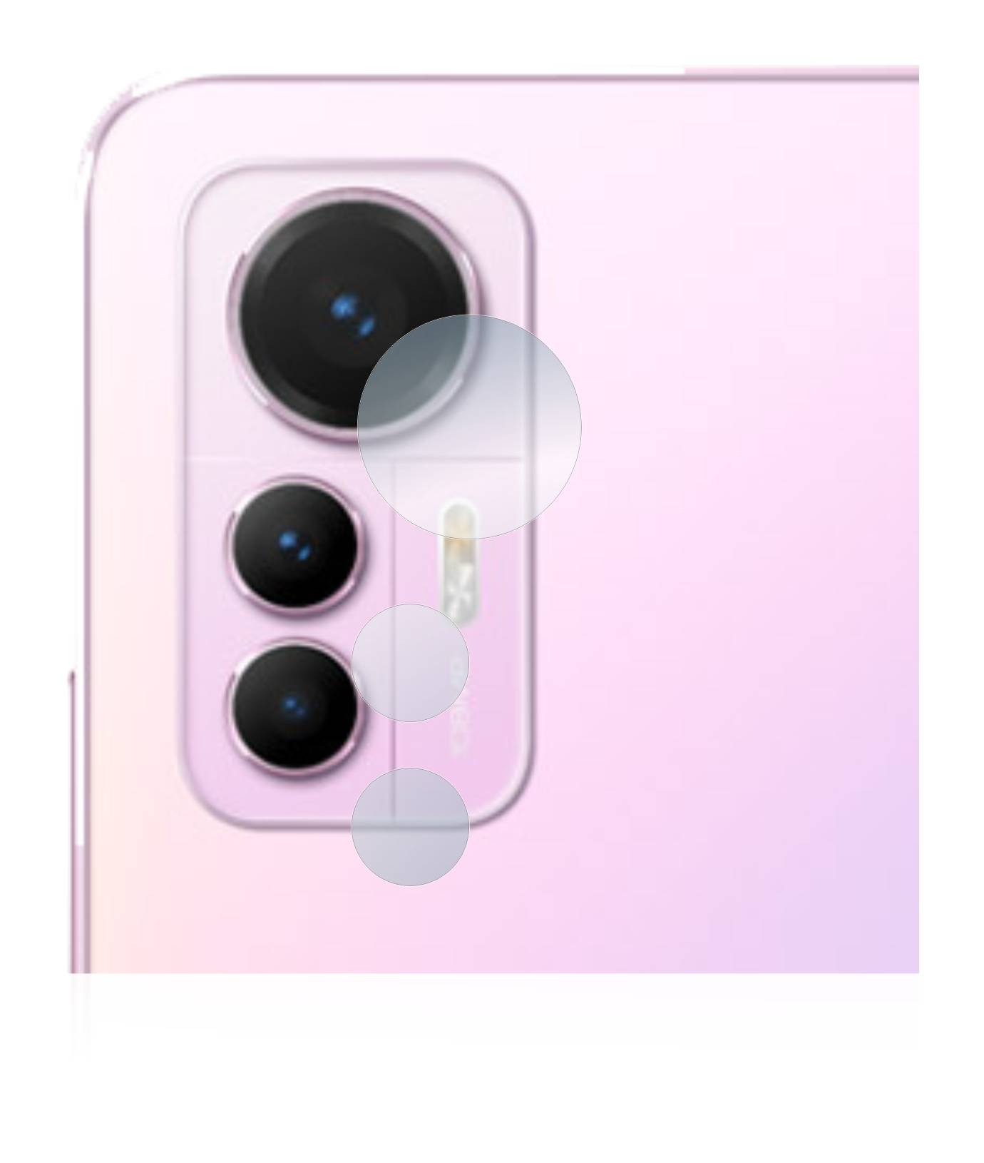 upscreen Flexible Schutz Glas Folie für Xiaomi 12 Lite (NUR Kameraschutz) Schutzglas 9H Hybridglas Klar