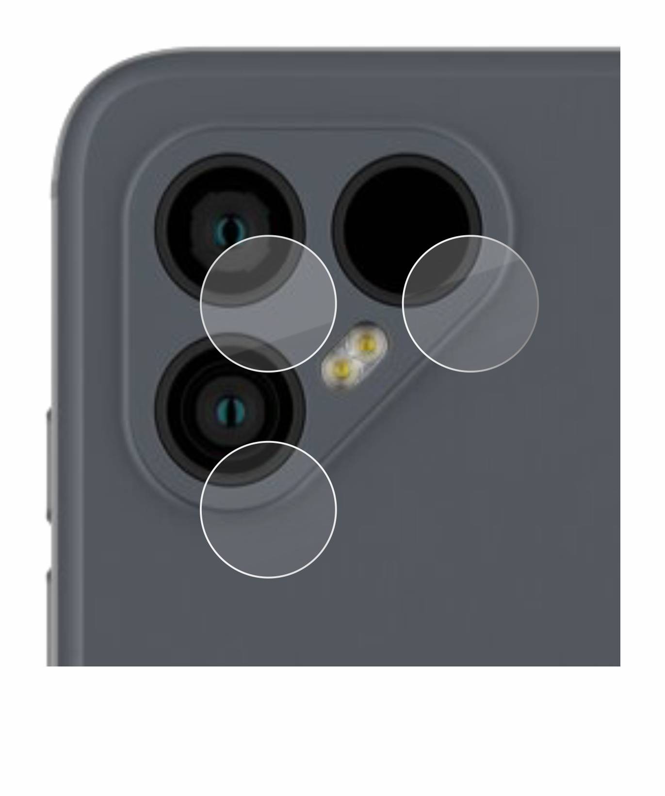 upscreen Flexible Schutz Glas Folie für Fairphone 4 (NUR Kameraschutz) Schutzglas 9H Hybridglas Klar