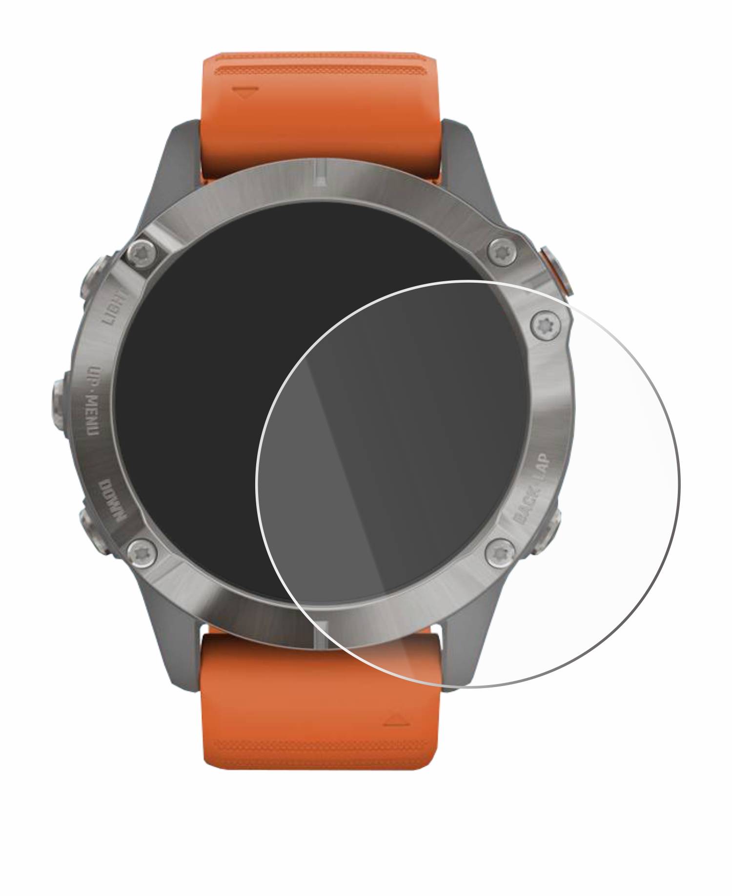 Savvies Schutzglas für Garmin Fenix 6 / 6 Pro / 6 Pro Solar Echtglas 9H-Härte klar