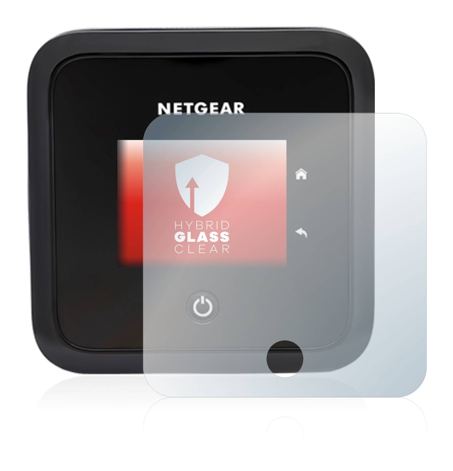 upscreen Hybrid Glass Clear Premium Schutzglas Folie für Netgear Nighthawk