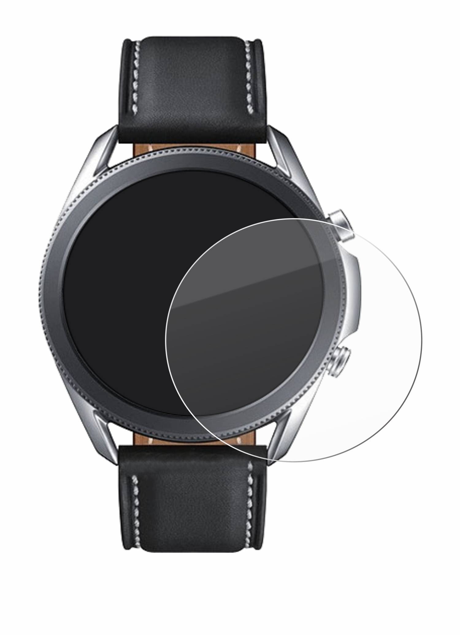 upscreen Flexible Schutz Glas Folie für Samsung Galaxy Watch 3 (45mm) Schutzglas 9H Hybridglas Klar