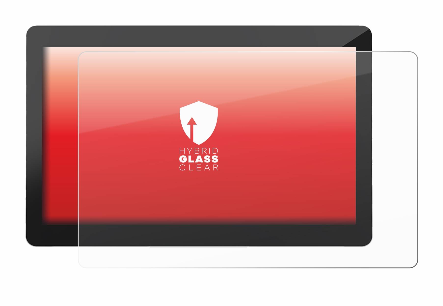 upscreen Hybrid Glass Clear Premium Schutzglas Folie für Elo TouchSystems I-Series