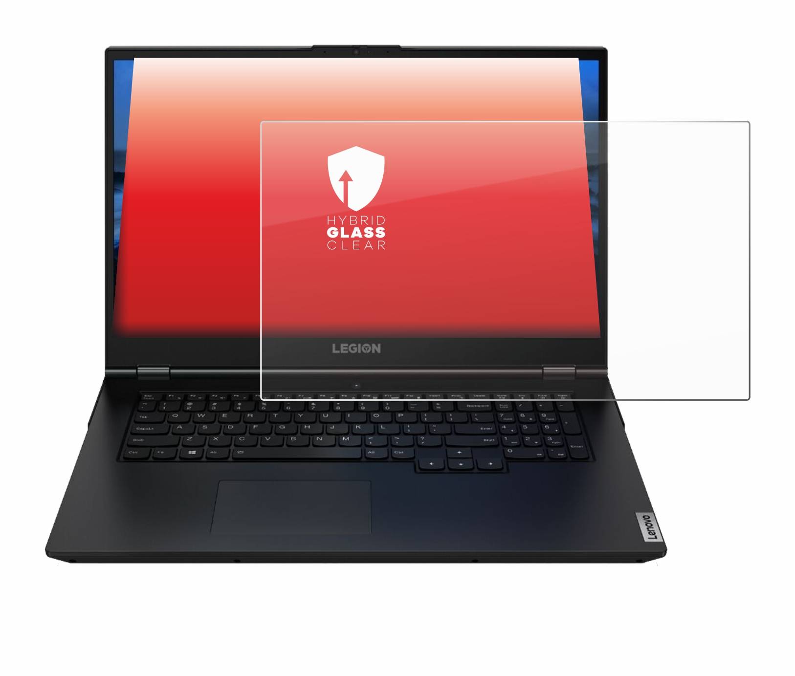 upscreen Hybrid Glass Clear Premium Schutzglas Folie für Lenovo Legion 5