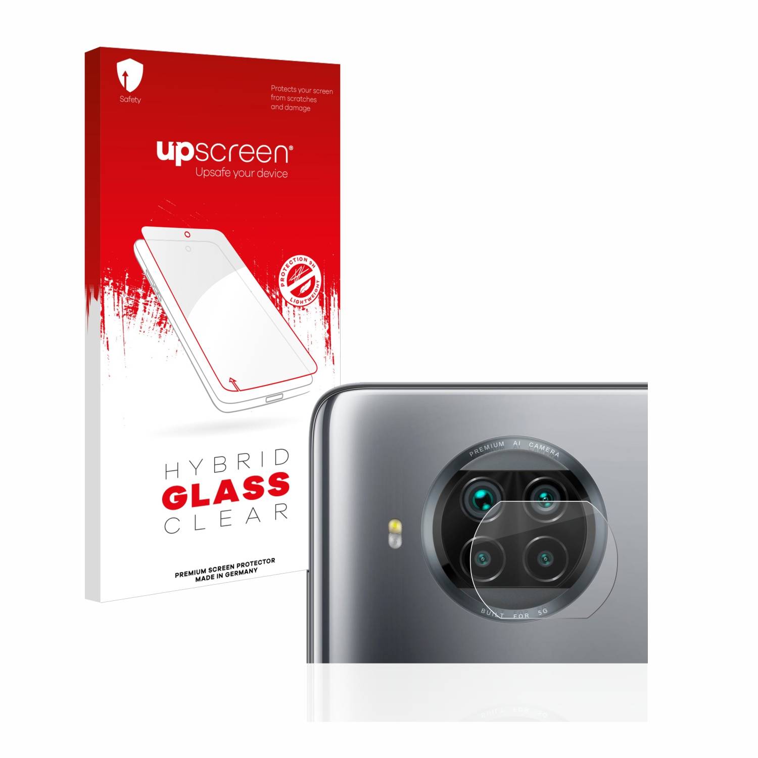 upscreen Flexible Schutz Glas Folie für Xiaomi Mi 10T Lite (NUR Kameraschutz) Schutzglas 9H Hybridglas Klar
