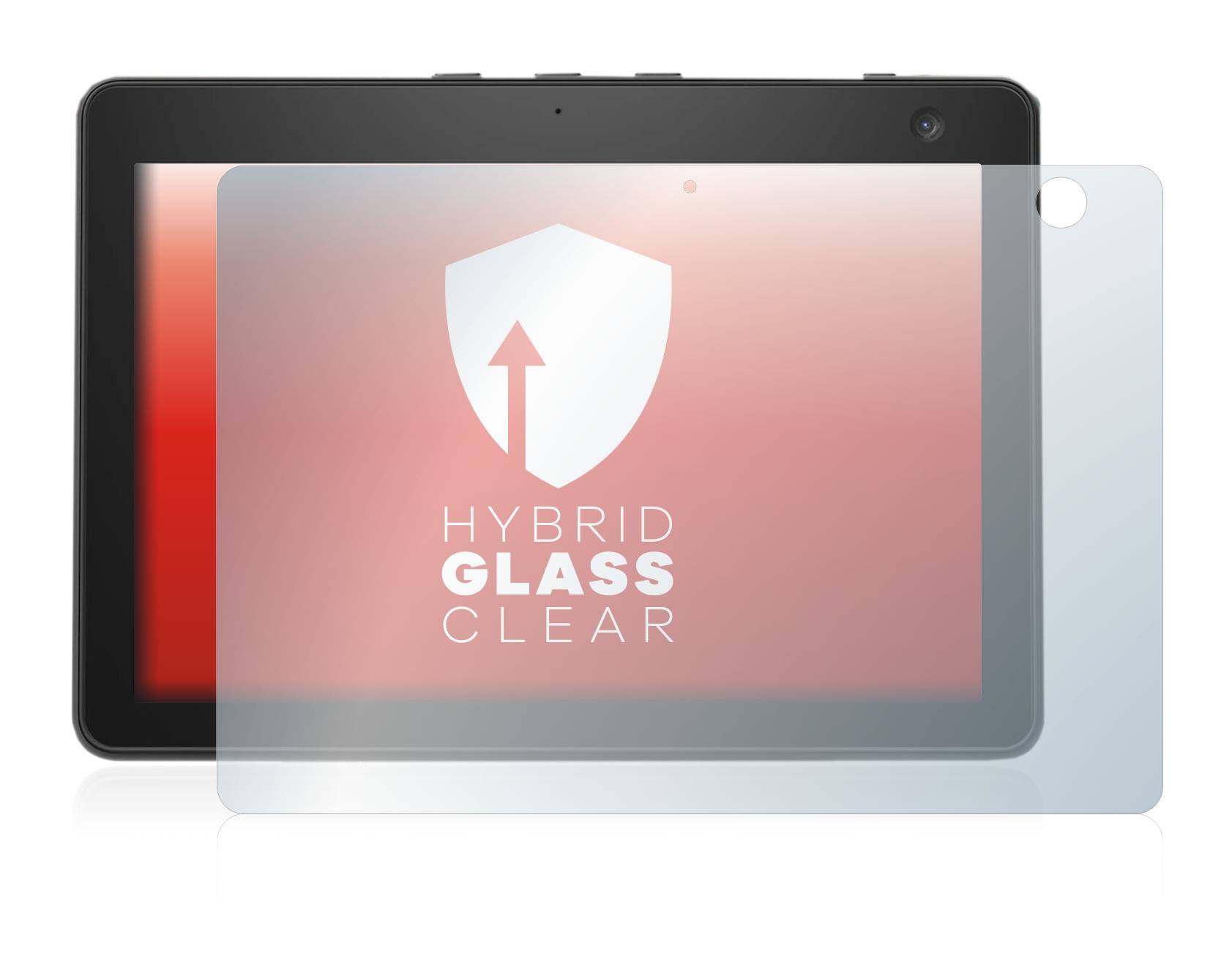 upscreen Hybrid Glass Clear Premium Schutzglas Folie für Amazon Echo Show 10 (3.