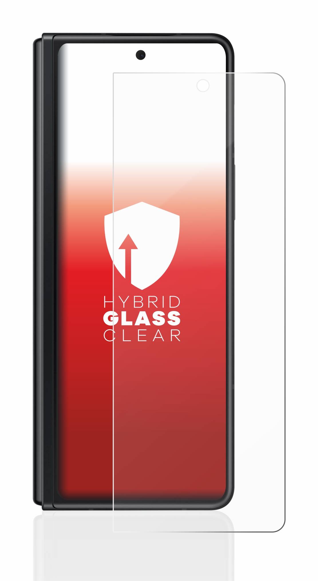 upscreen Flexible Schutz Glas Folie für Samsung Galaxy Z Fold 3 5G Schutzglas 9H Hybridglas Klar