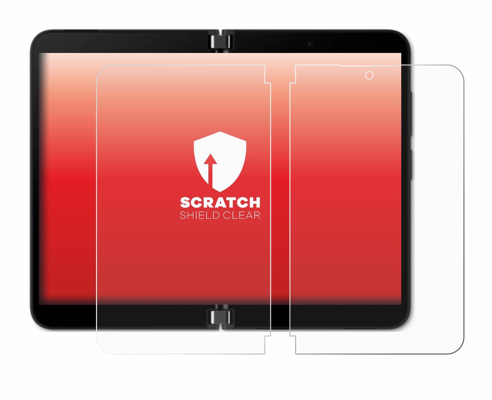 upscreen Schutzfolie für Microsoft Surface Duo 2 (Inneres Display) Kratzschutz Anti-Fingerprint Klar