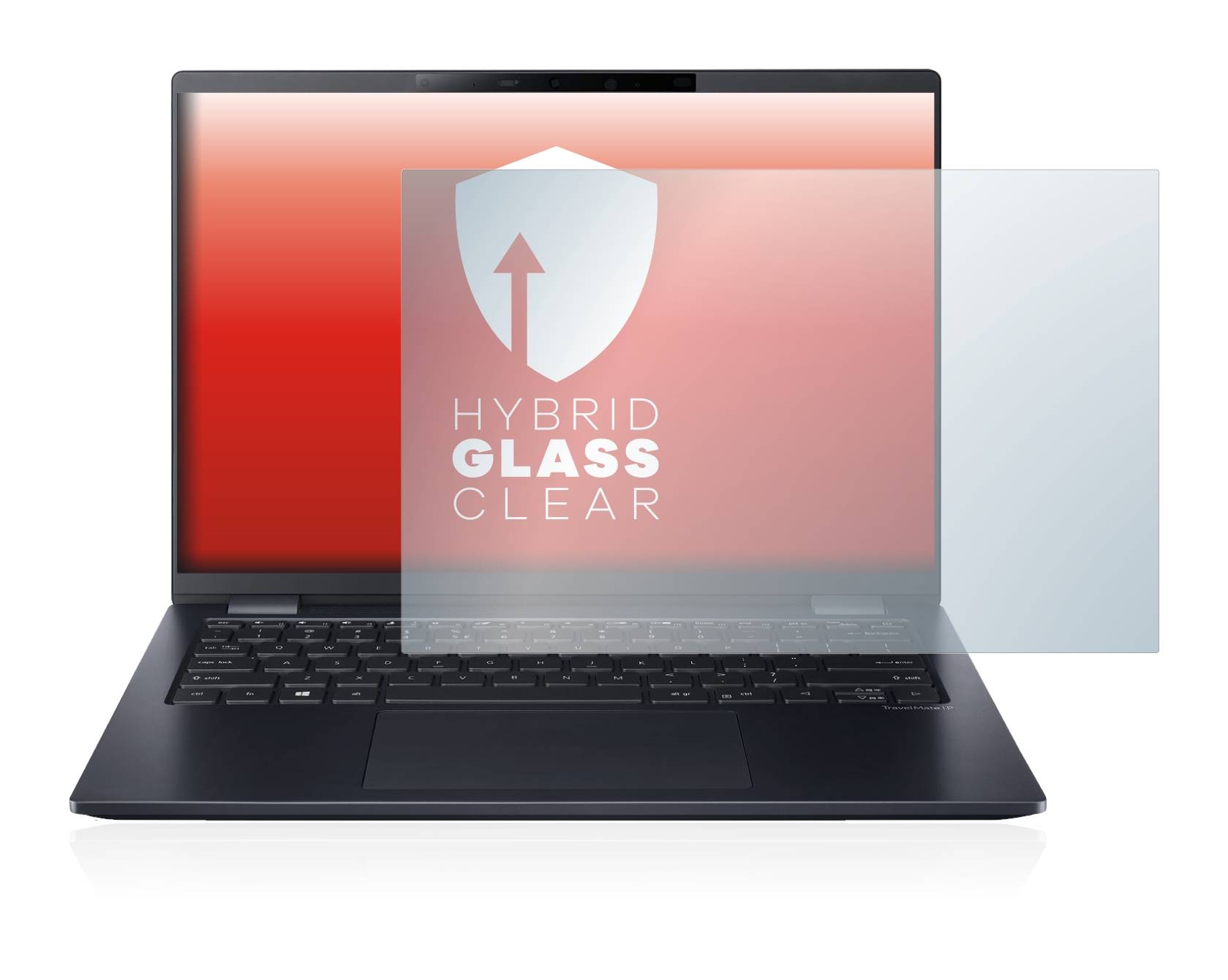 upscreen Hybrid Glass Clear Premium Schutzglas Folie für Acer TravelMate P6
