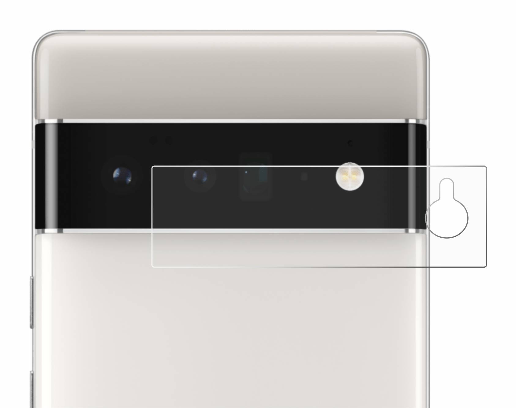 upscreen Schutzfolie für Google Pixel 6 Pro (NUR Kameraschutz) Kratzschutz Anti-Fingerprint Klar