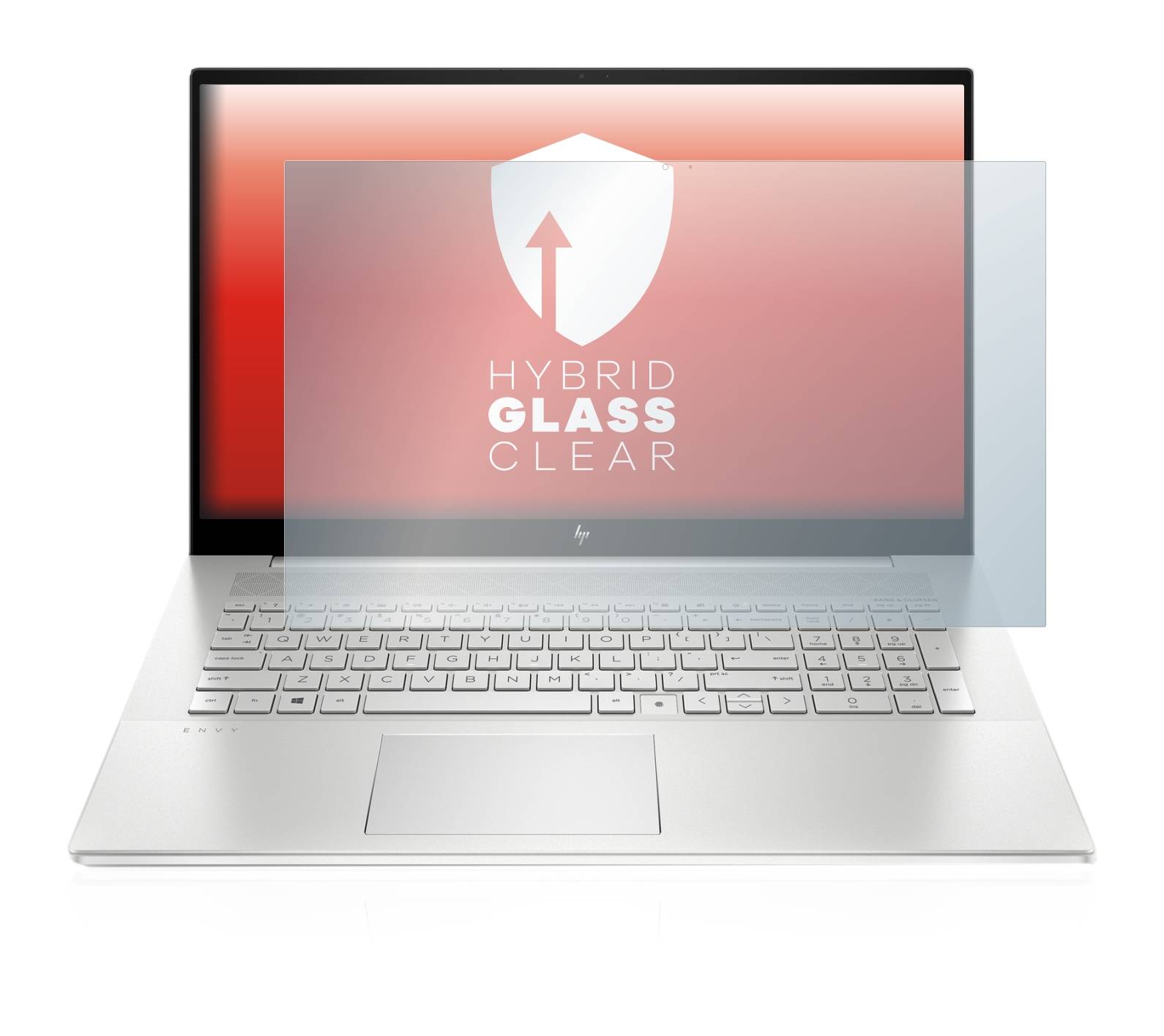 upscreen Hybrid Glass Clear Premium Schutzglas Folie für HP Envy