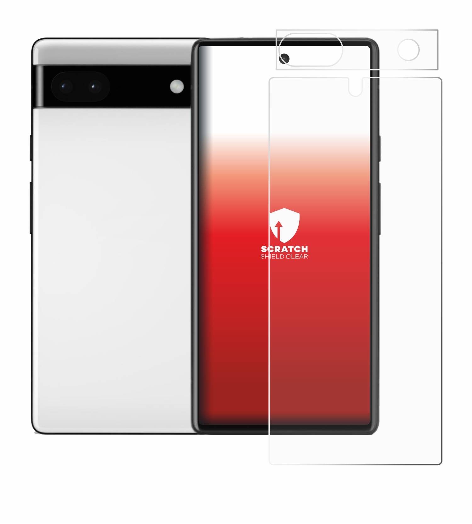upscreen Schutzfolie für Google Pixel 6a (Display+Kamera) Kratzschutz Anti-Fingerprint Klar