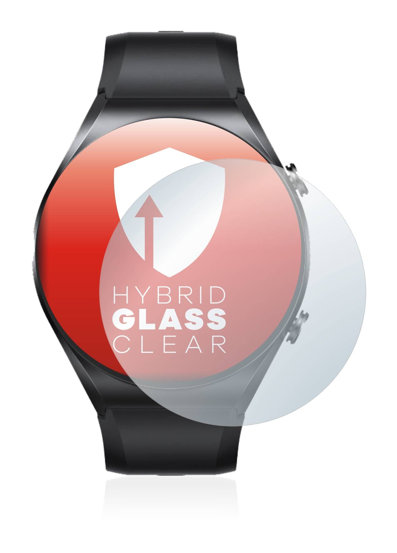 upscreen Hybrid Glass Clear Premium Schutzglas Folie für Xiaomi Watch S1