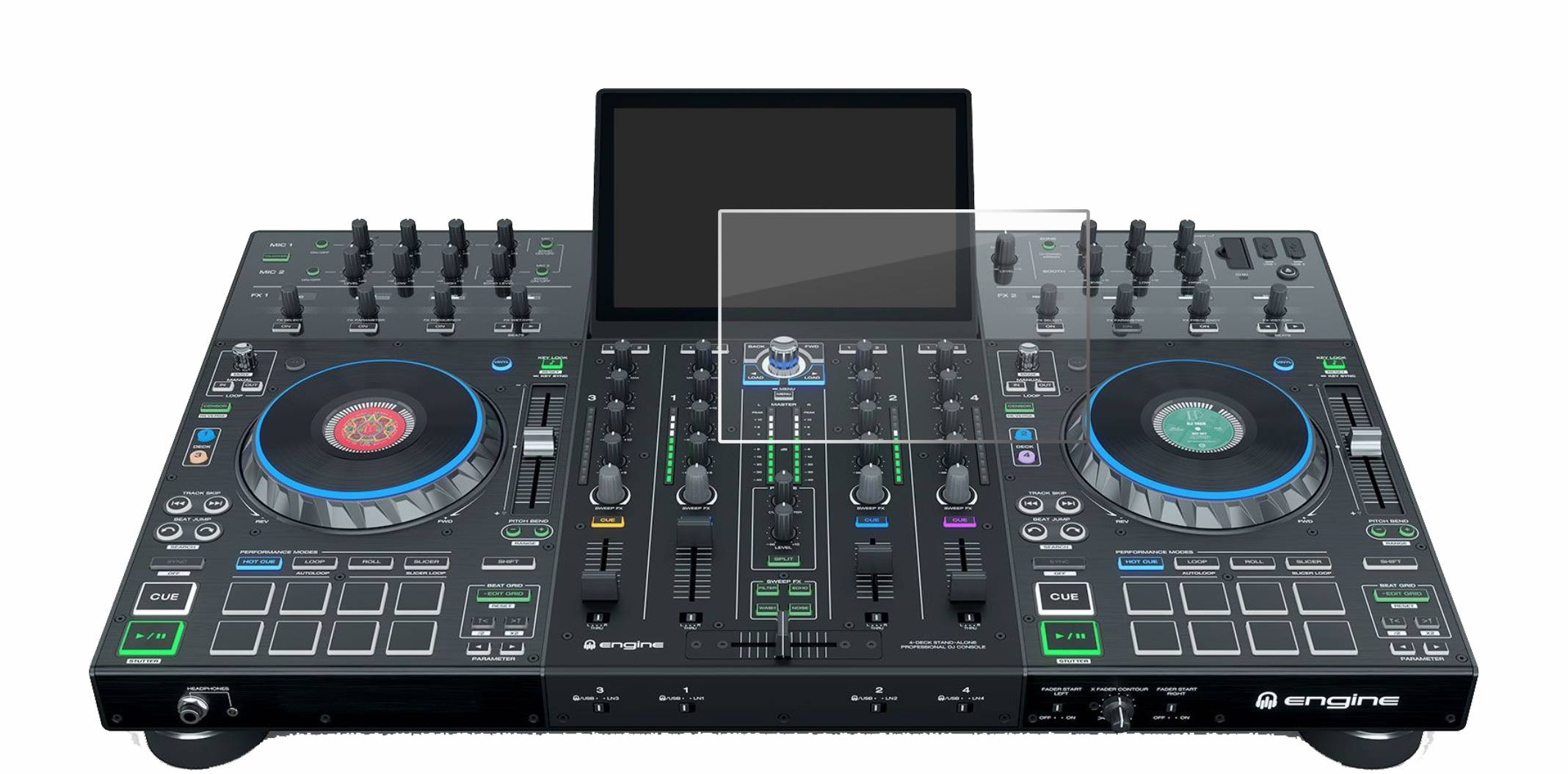 upscreen Flexible Schutz Glas Folie für Denon DJ Prime 4/ 4+ Schutzglas 9H Hybridglas Klar