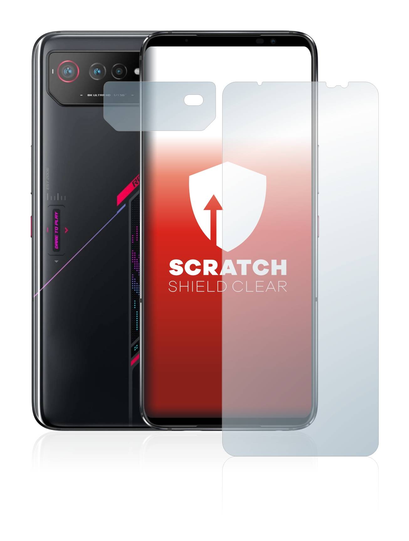 upscreen Schutzfolie für ASUS ROG Phone 6 (Display+Kamera) Kratzschutz Anti-Fingerprint Klar