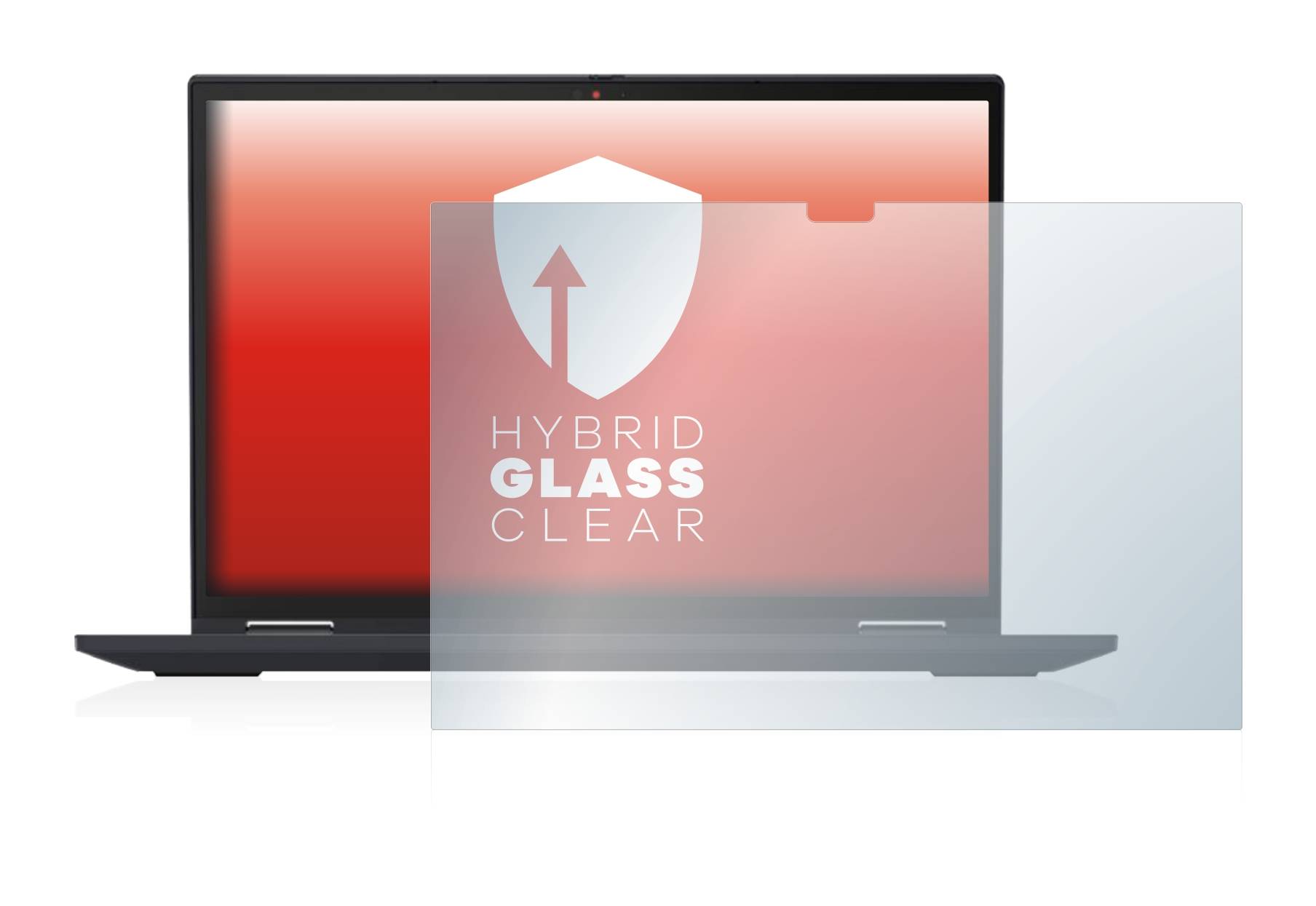 upscreen Hybrid Glass Clear Premium Schutzglas Folie für Lenovo ThinkPad X13 Yoga Gen