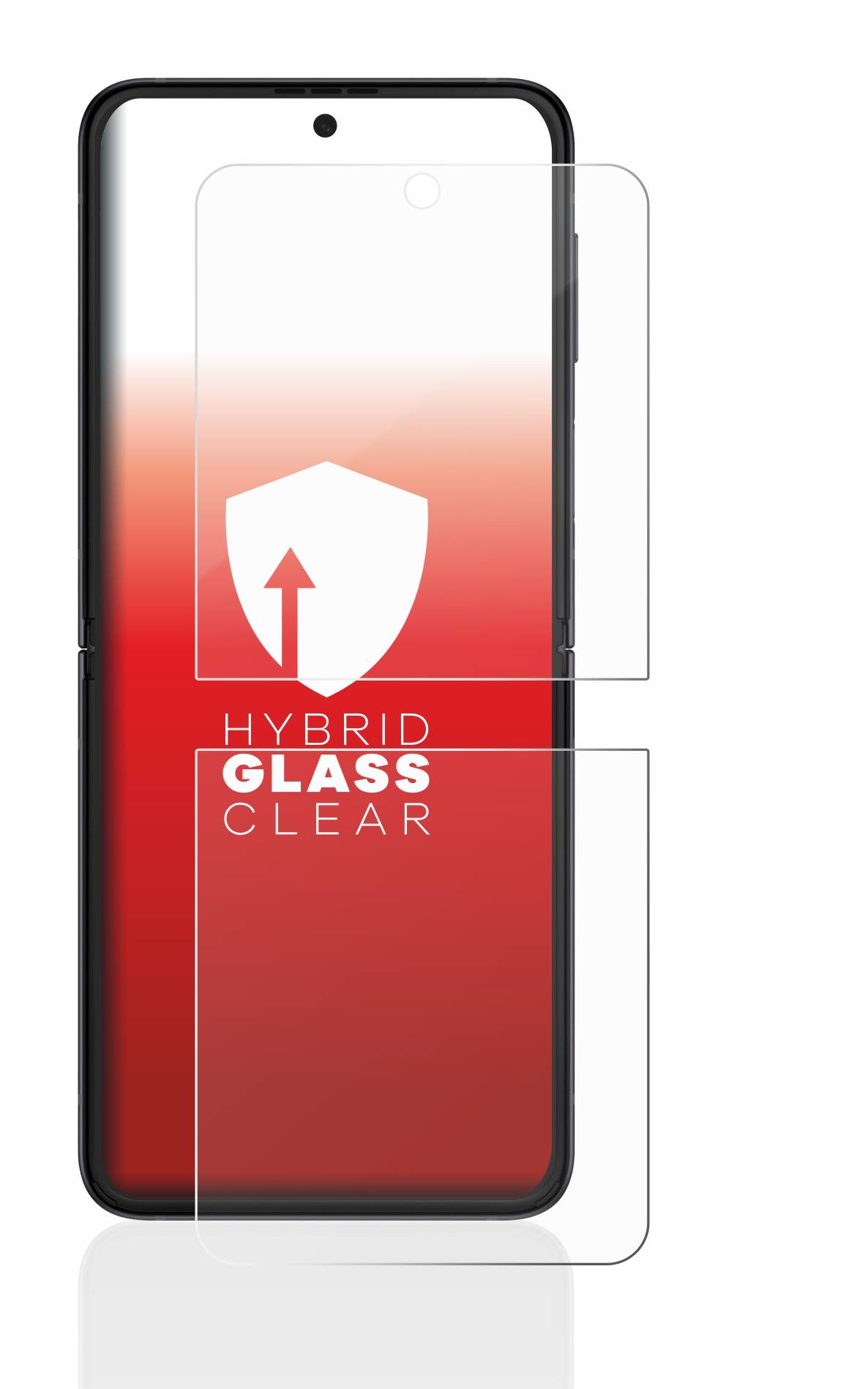 upscreen Flexible Schutz Glas Folie für Samsung Galaxy Z Flip 3 5G Schutzglas 9H Hybridglas Klar