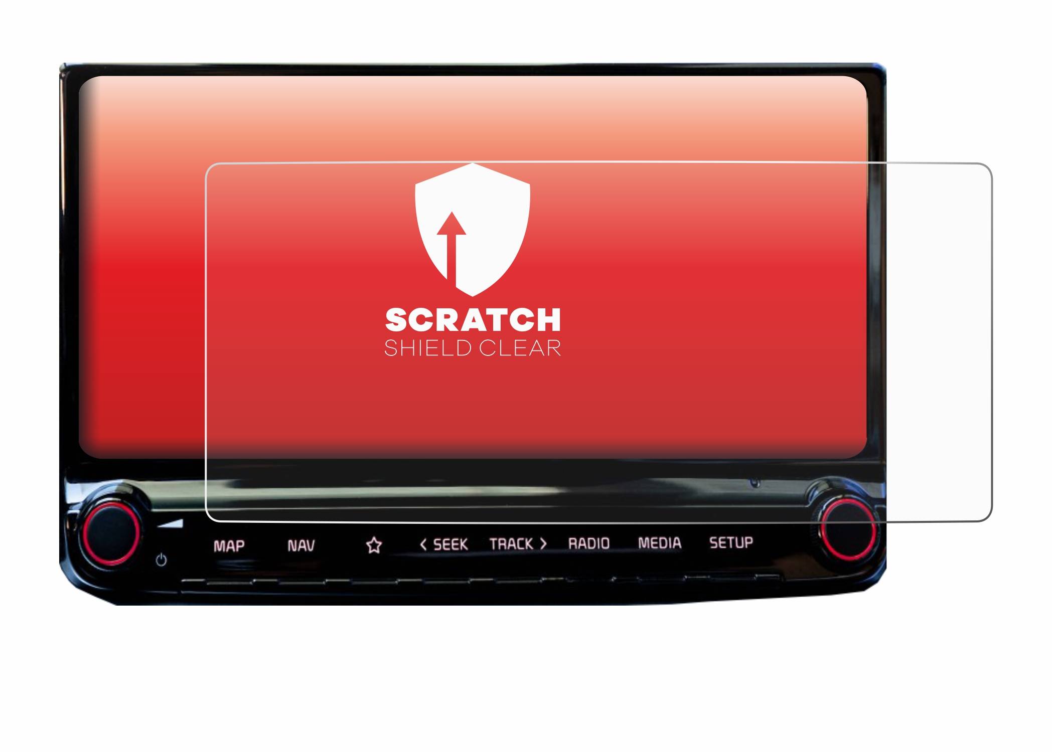 upscreen Schutzfolie für Kia Ceed 2022 Infotainment System 10.25" Kratzschutz Anti-Fingerprint Klar