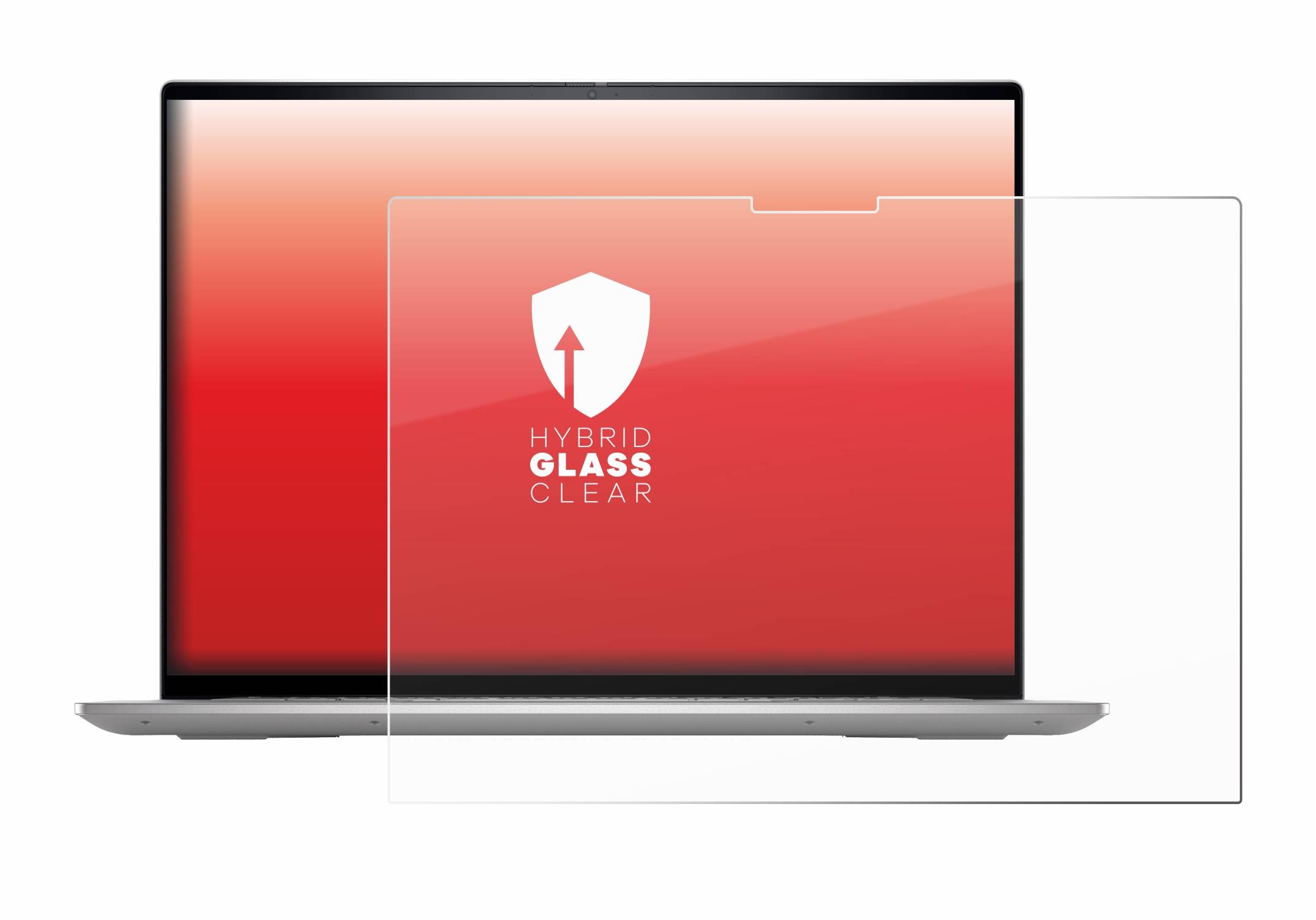 upscreen Hybrid Glass Clear Premium Schutzglas Folie für Dell Inspiron