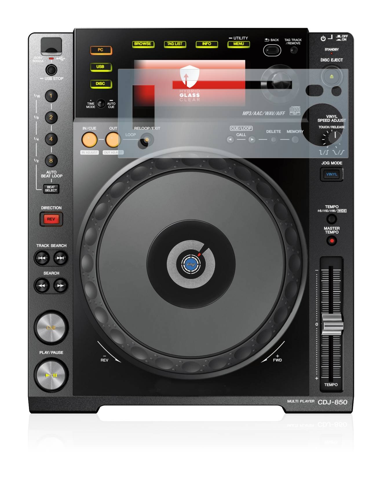 upscreen Hybrid Glass Clear Premium Schutzglas Folie für Pioneer