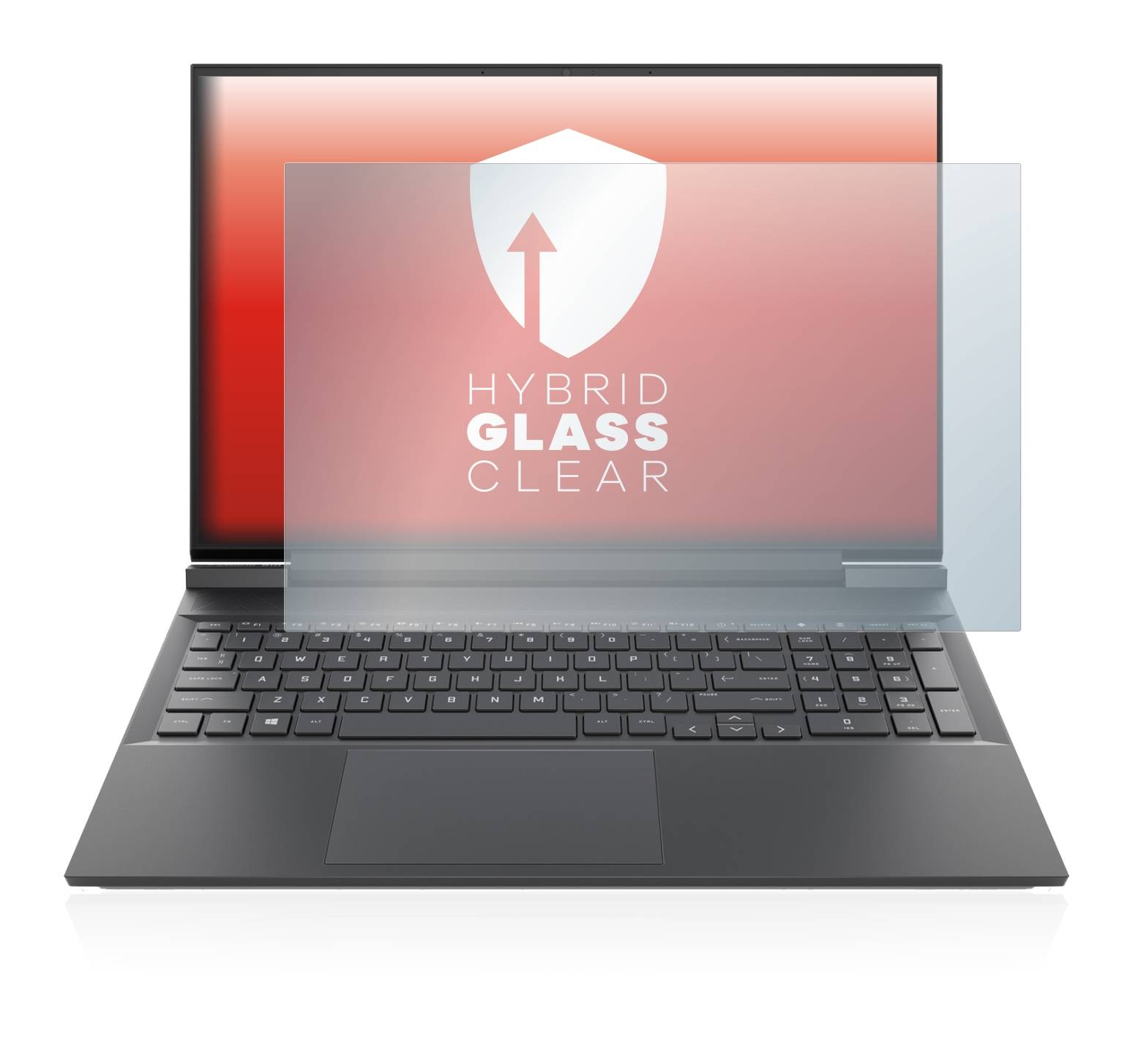 upscreen Hybrid Glass Clear Premium Schutzglas Folie für HP Victus