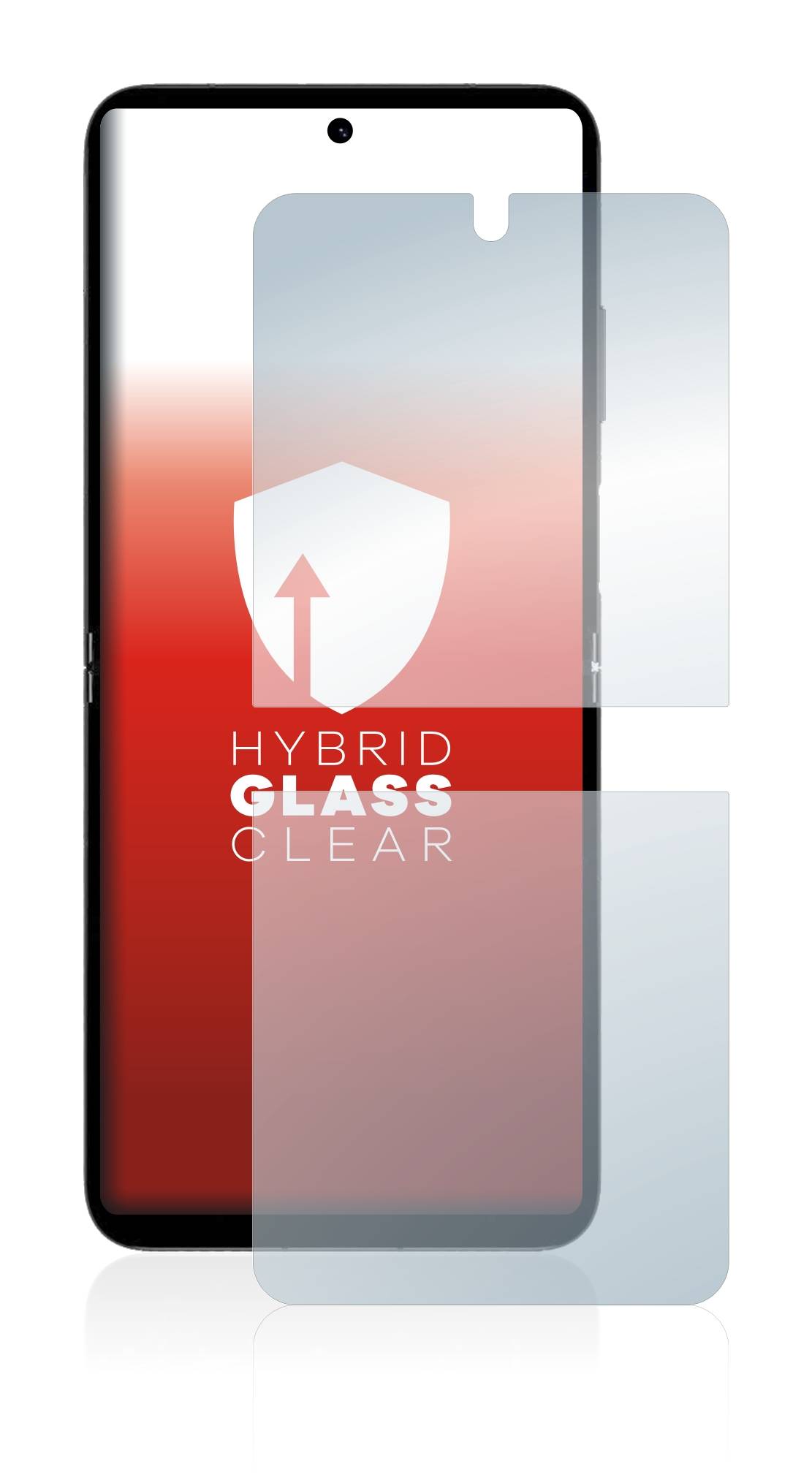 upscreen Flexible Schutz Glas Folie für Huawei P50 Pocket Schutzglas 9H Hybridglas Klar