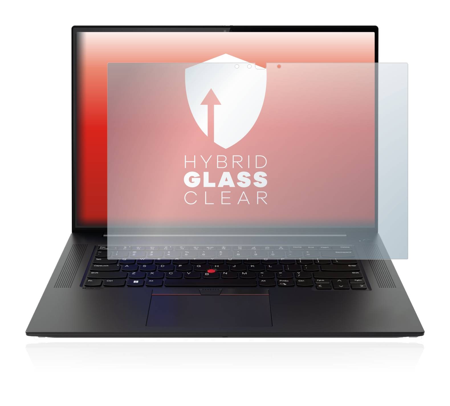 upscreen Hybrid Glass Clear Premium Schutzglas Folie für Lenovo ThinkPad X1 Extreme 16 (5.