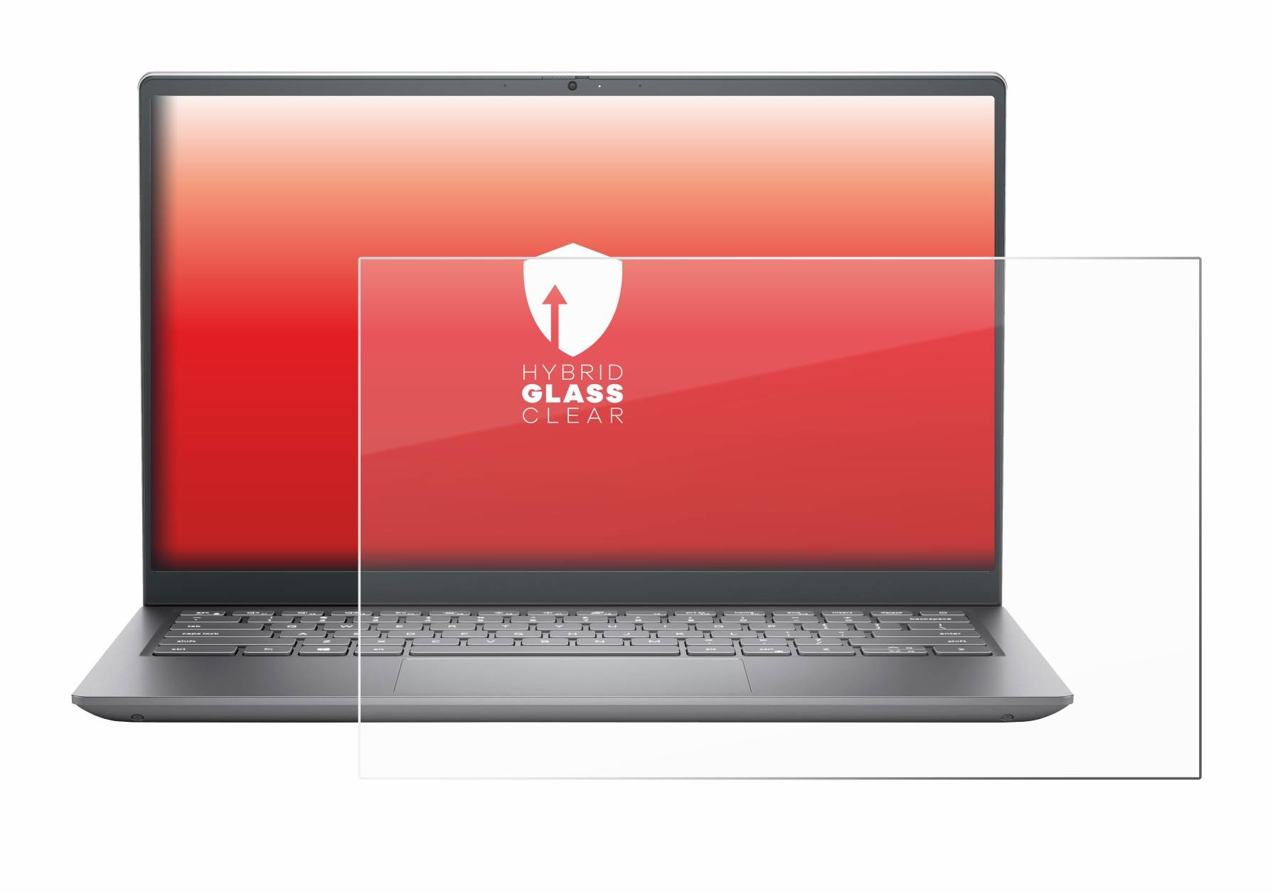 upscreen Hybrid Glass Clear Premium Schutzglas Folie für Dell Inspiron 14 5410