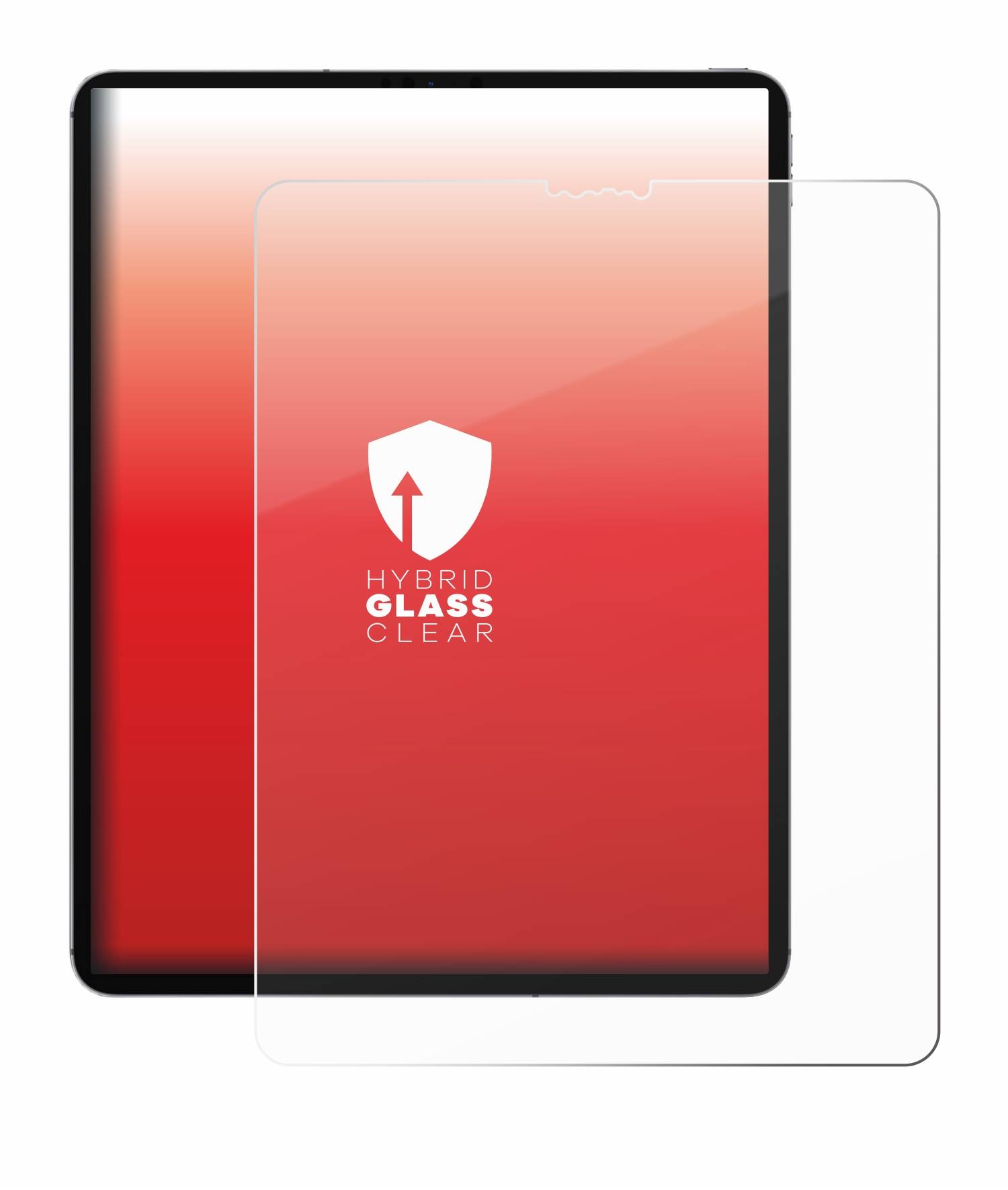 upscreen Flexible Schutz Glas Folie für Apple iPad Pro 12.9" WiFi 2021 (5. Gen.) Schutzglas 9H Hybridglas Klar