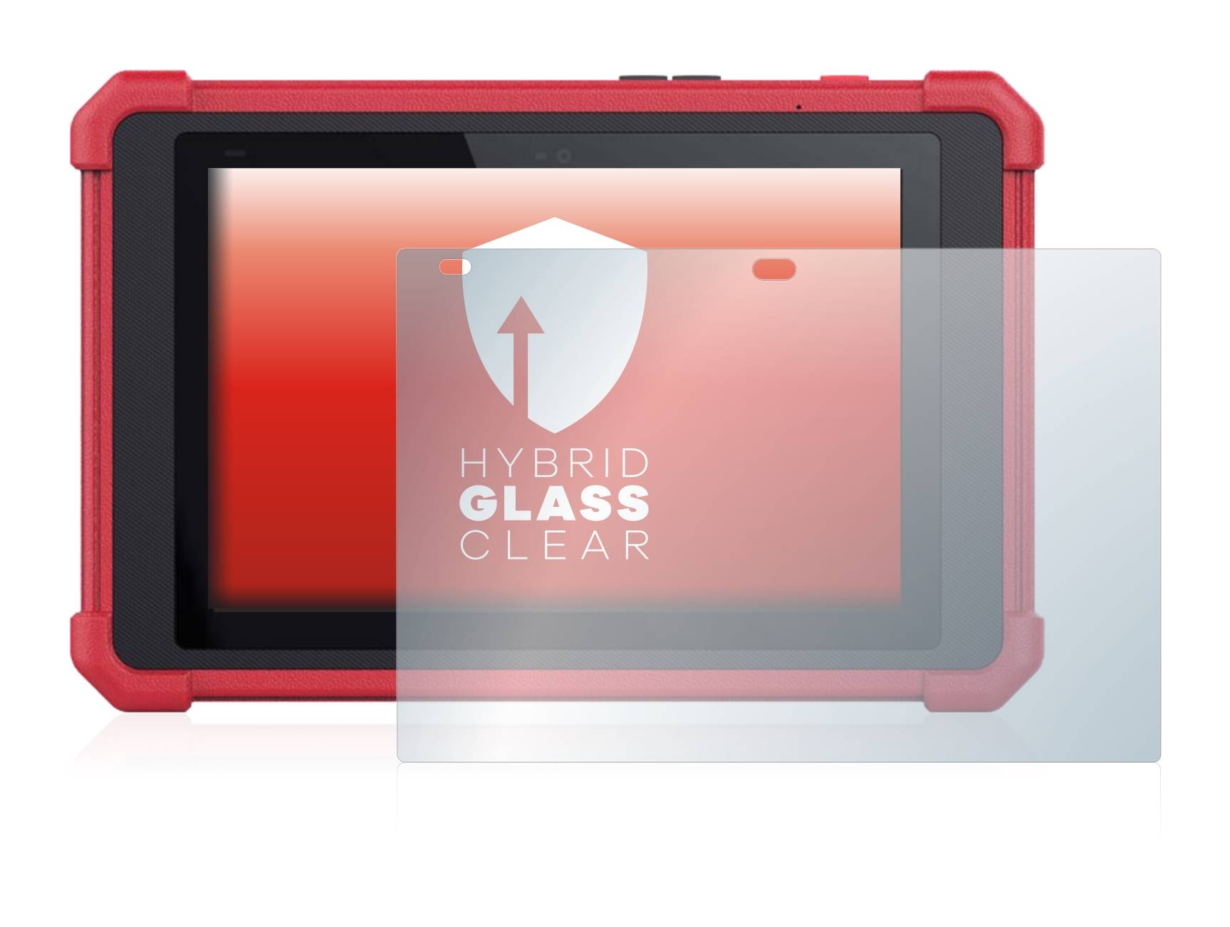 upscreen Hybrid Glass Clear Premium Schutzglas Folie für Launch X-431 Euro Tab