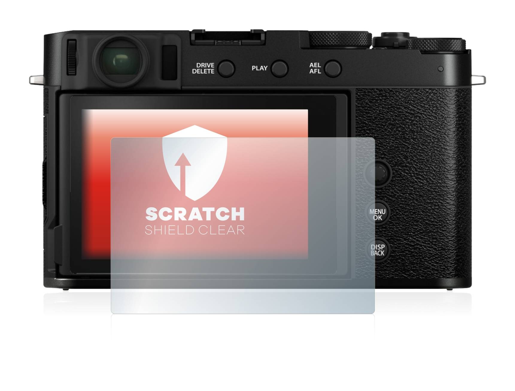 upscreen Scratch Shield Clear Premium Displayschutzfolie für Fujifilm
