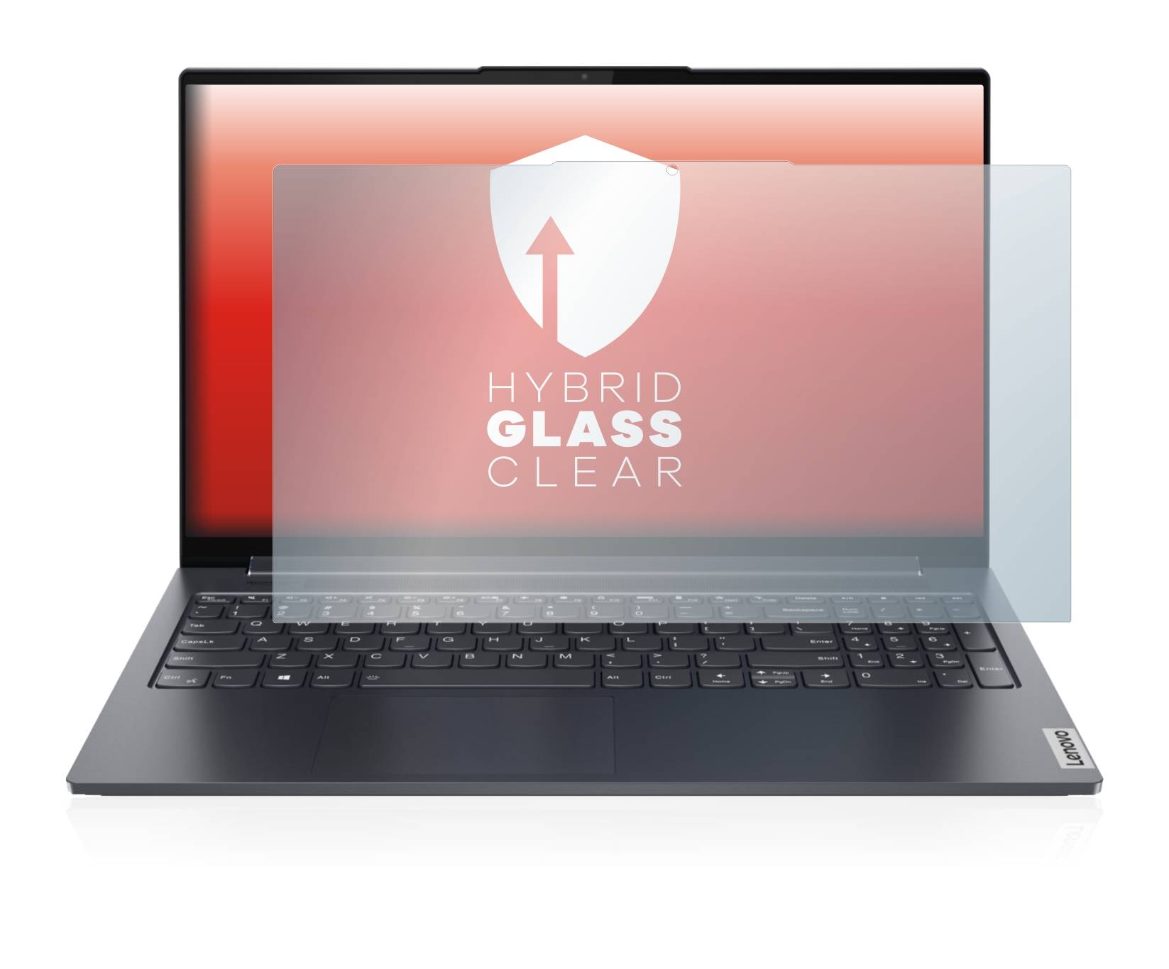 upscreen Hybrid Glass Clear Premium Schutzglas Folie für Lenovo Yoga 7