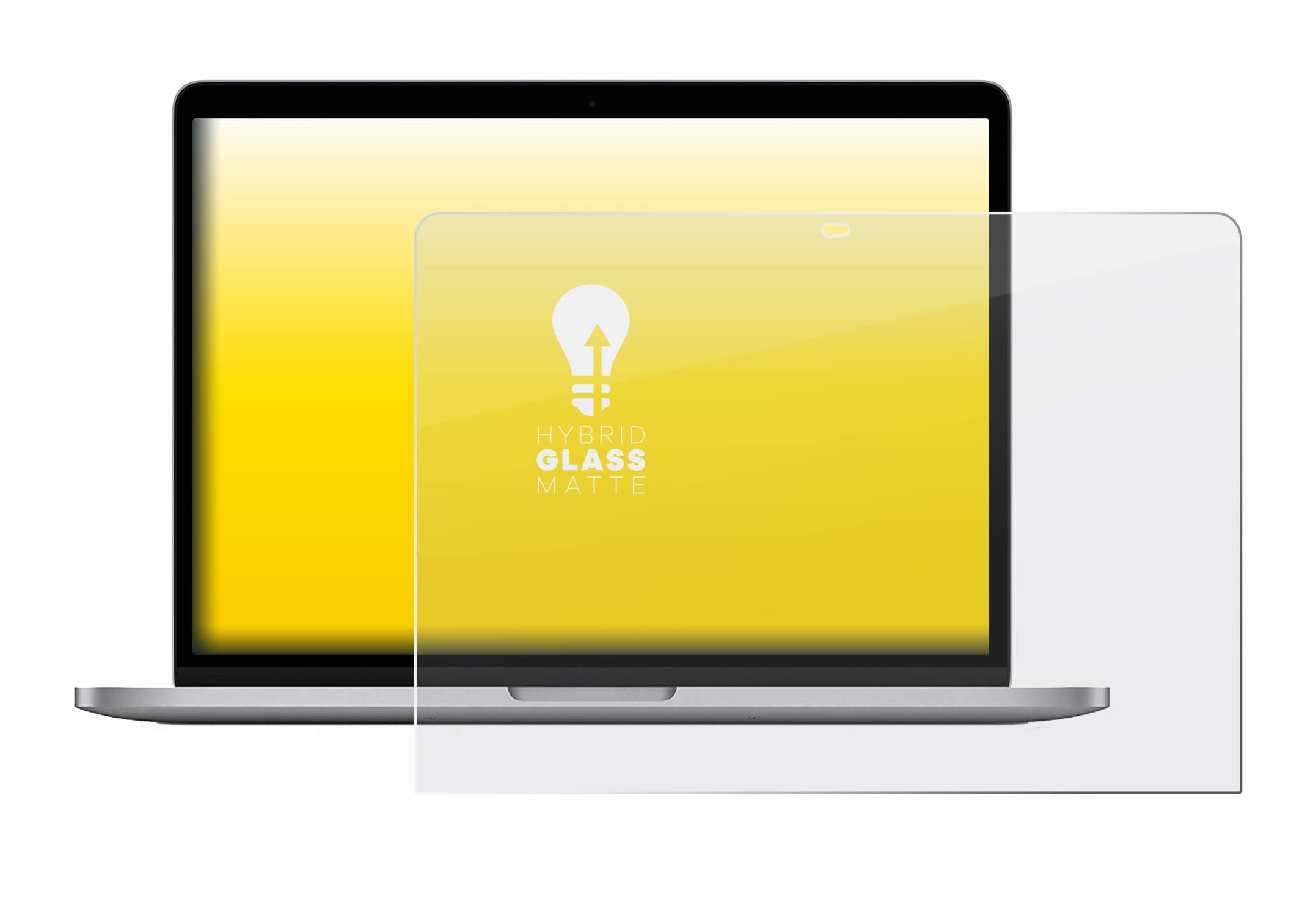 upscreen Hybrid Glass Matte Premium Schutzglas Folie für Apple MacBook Pro M1 13