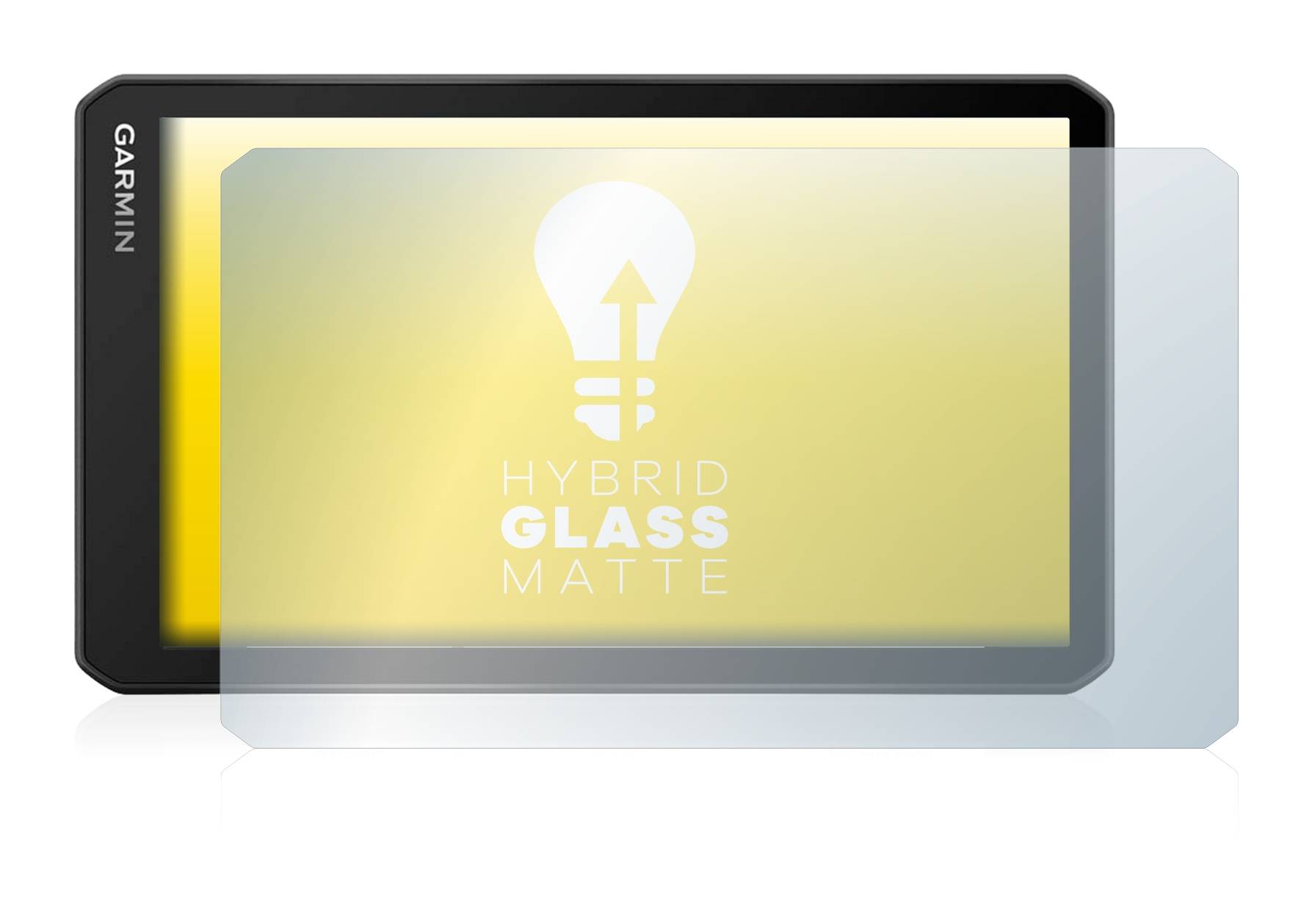 upscreen Hybrid Glass Matte Premium Schutzglas Folie für Garmin dezl