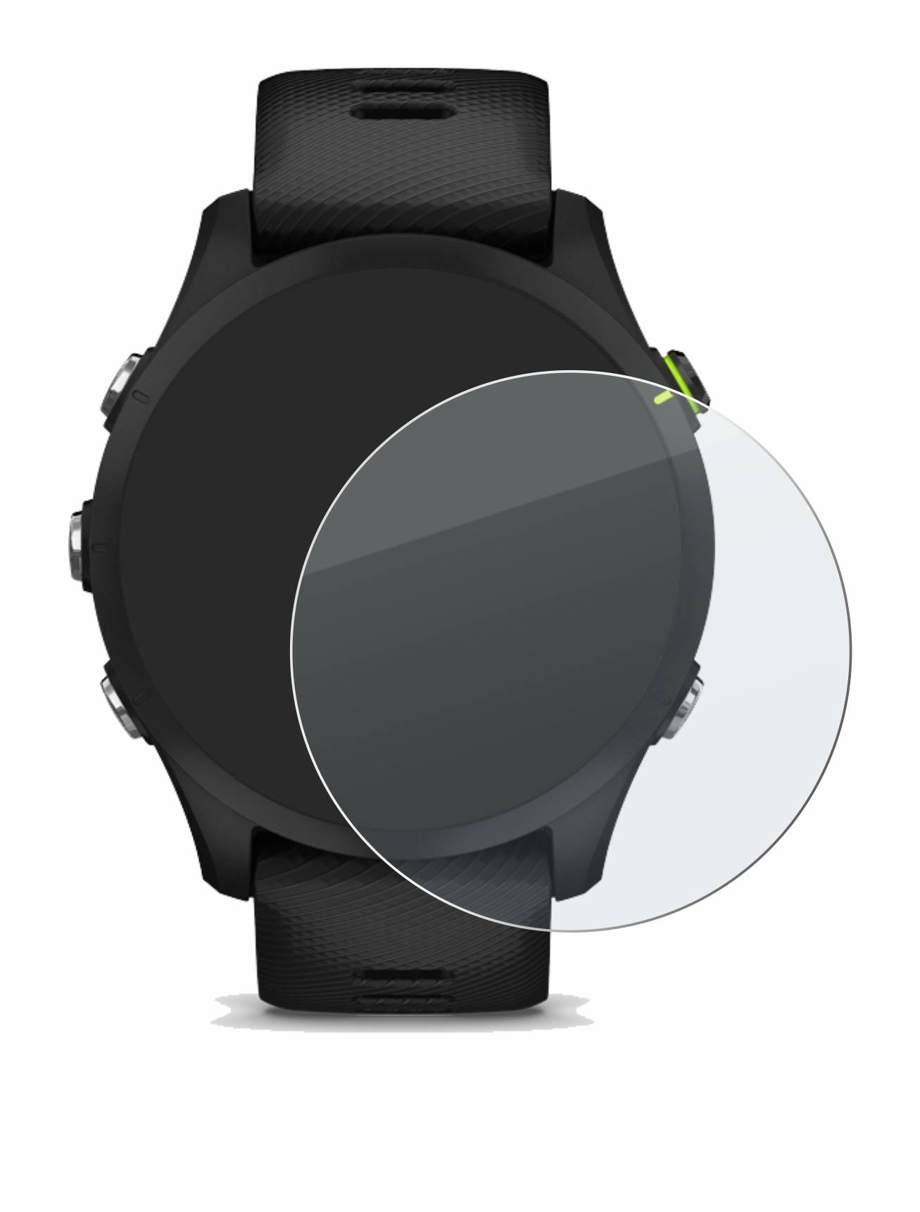 upscreen Flexible Schutz Glas Folie für Garmin Forerunner 255 Music Schutzglas 9H Hybridglas Matt Entspiegelt